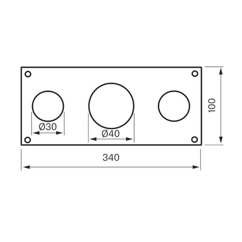 Monteringsplatta Tapwell PLA 040