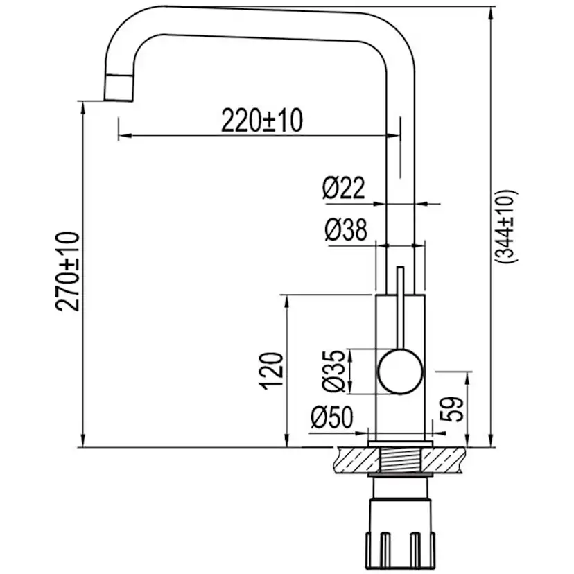 Köksblandare Scandtap Steel Mood Rostfritt Stål