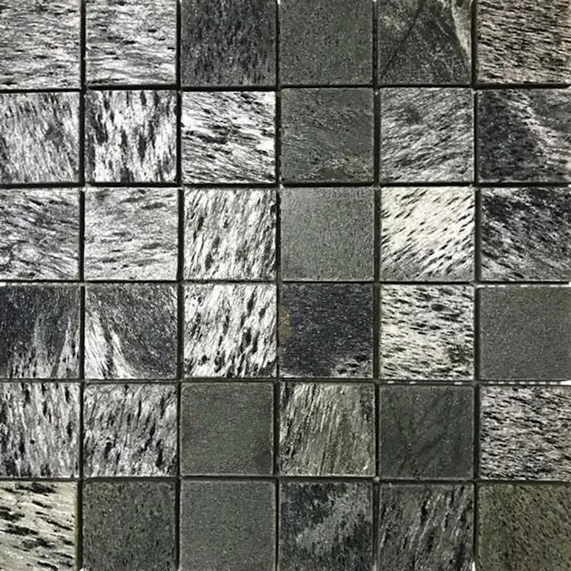 Mosaik Stencentralen Skiffer Argento Silver Shine 5x5 cm