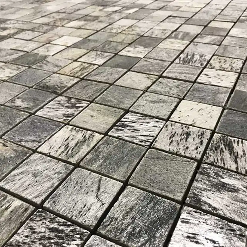 Mosaik Stencentralen Skiffer Argento Silver Shine 5x5 cm