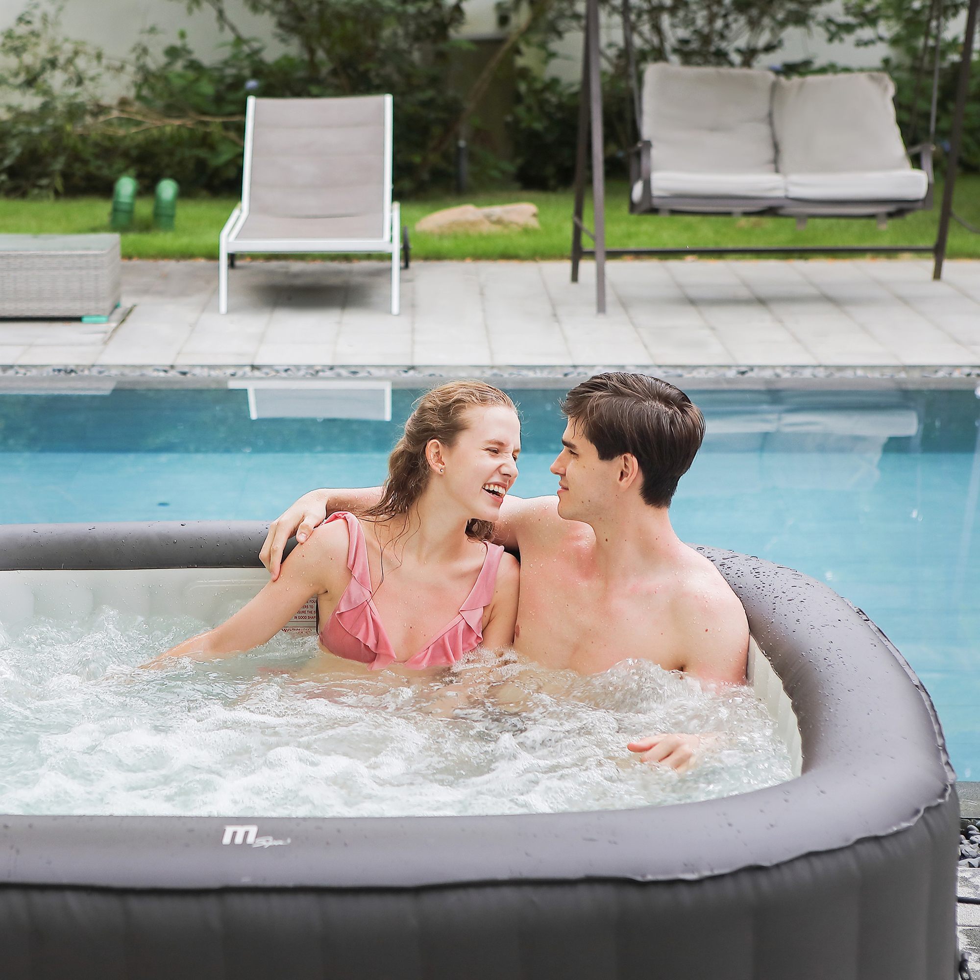 Uppblåsbart Spabad MSpa Vito Urban U-VT062 132 Jets med Lock