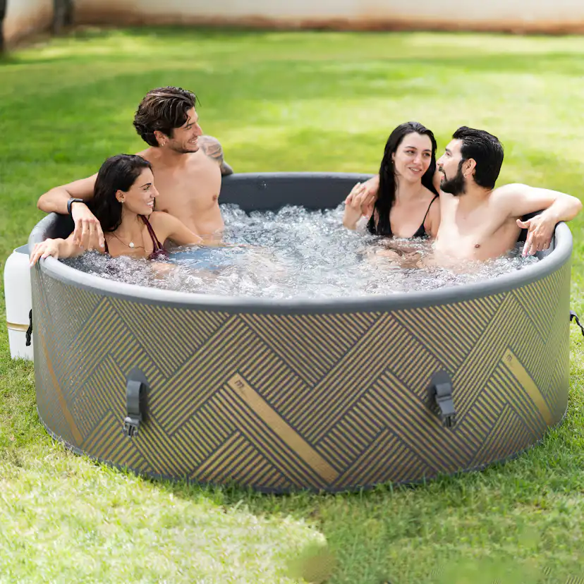 Uppblåsbart Spabad Mspa Mono Frame F-MO082WE 144 Jets med Lock