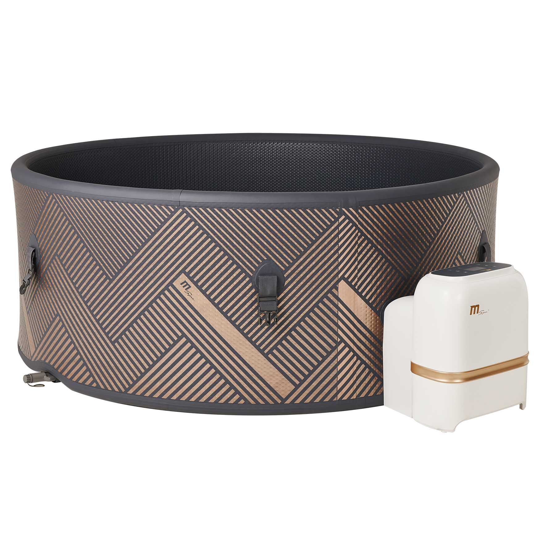 Uppblåsbart Spabad Mspa Mono Frame F-MO082WE 144 Jets med Lock