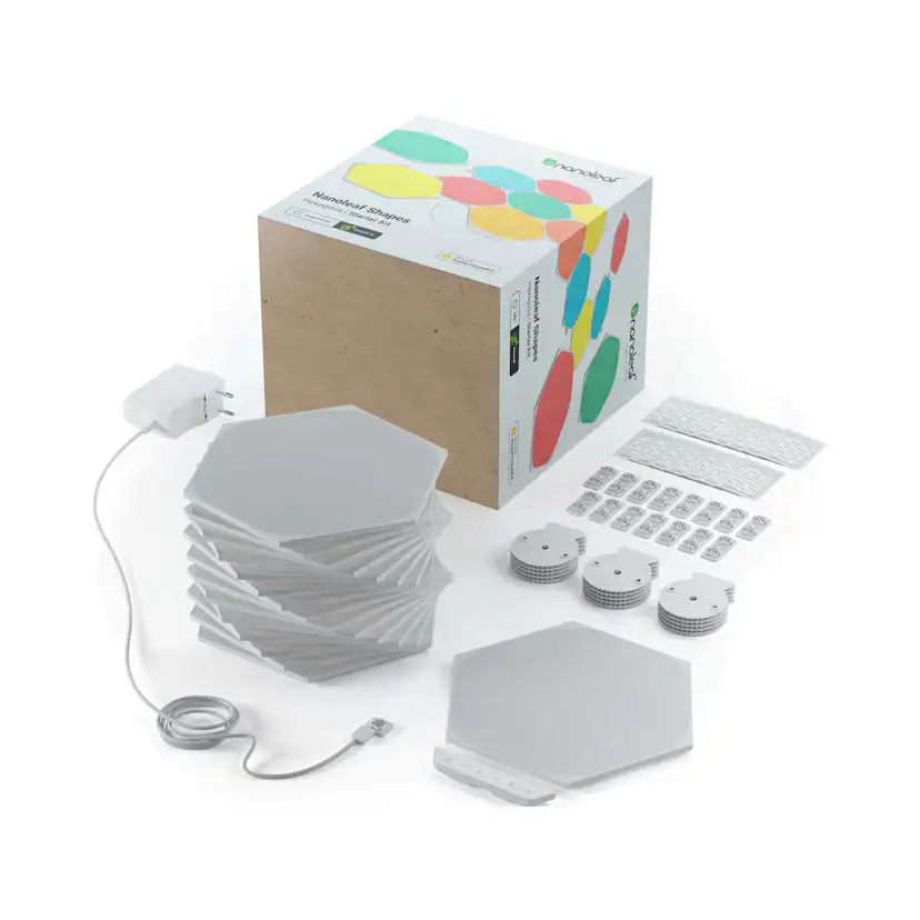 Belysningssystem Nanoleaf Shapes Hexagons Startkit 15-pack
