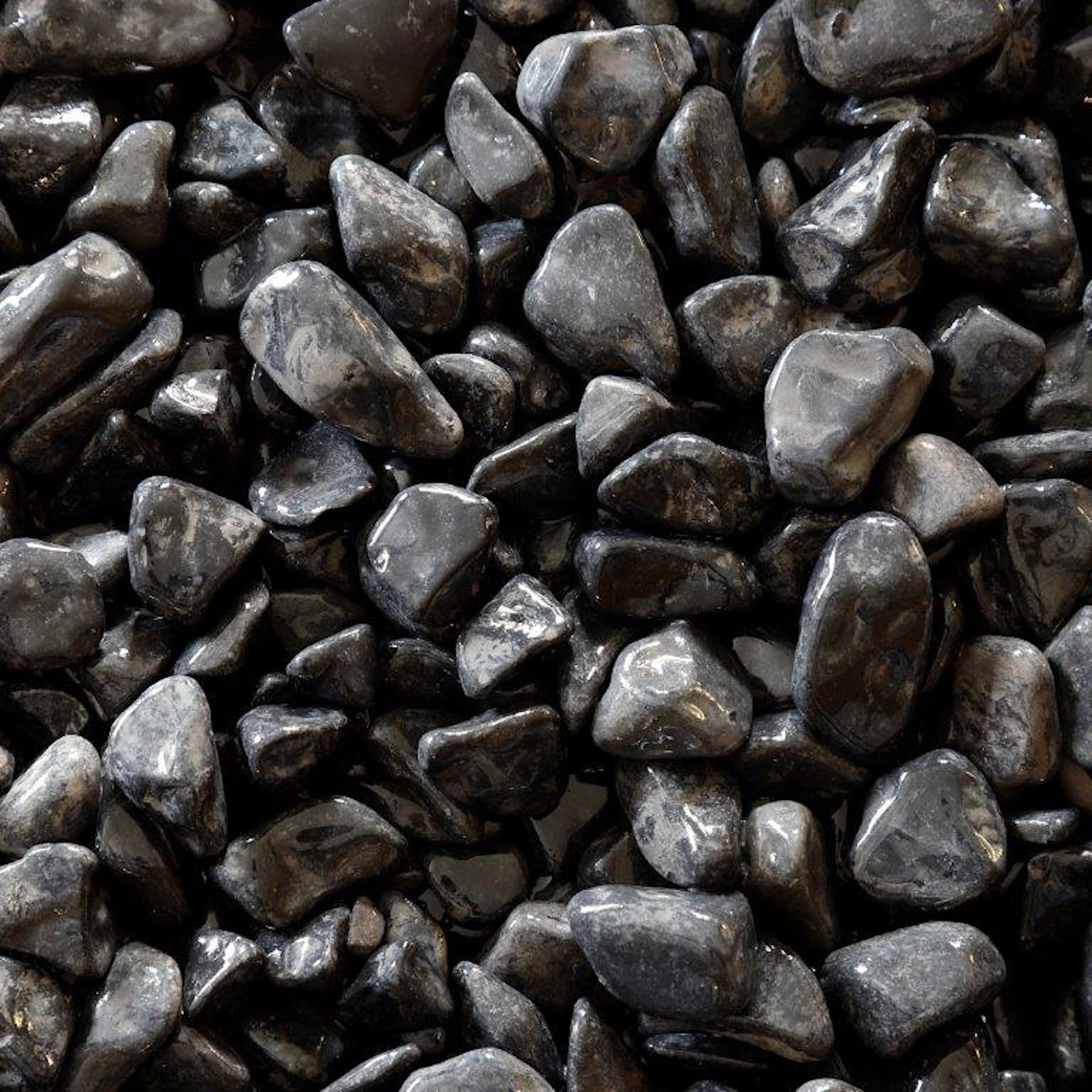 Dekorsten Magrab Krossprodukter Svart Pebbles 15-25 mm, 1000 kg Säck