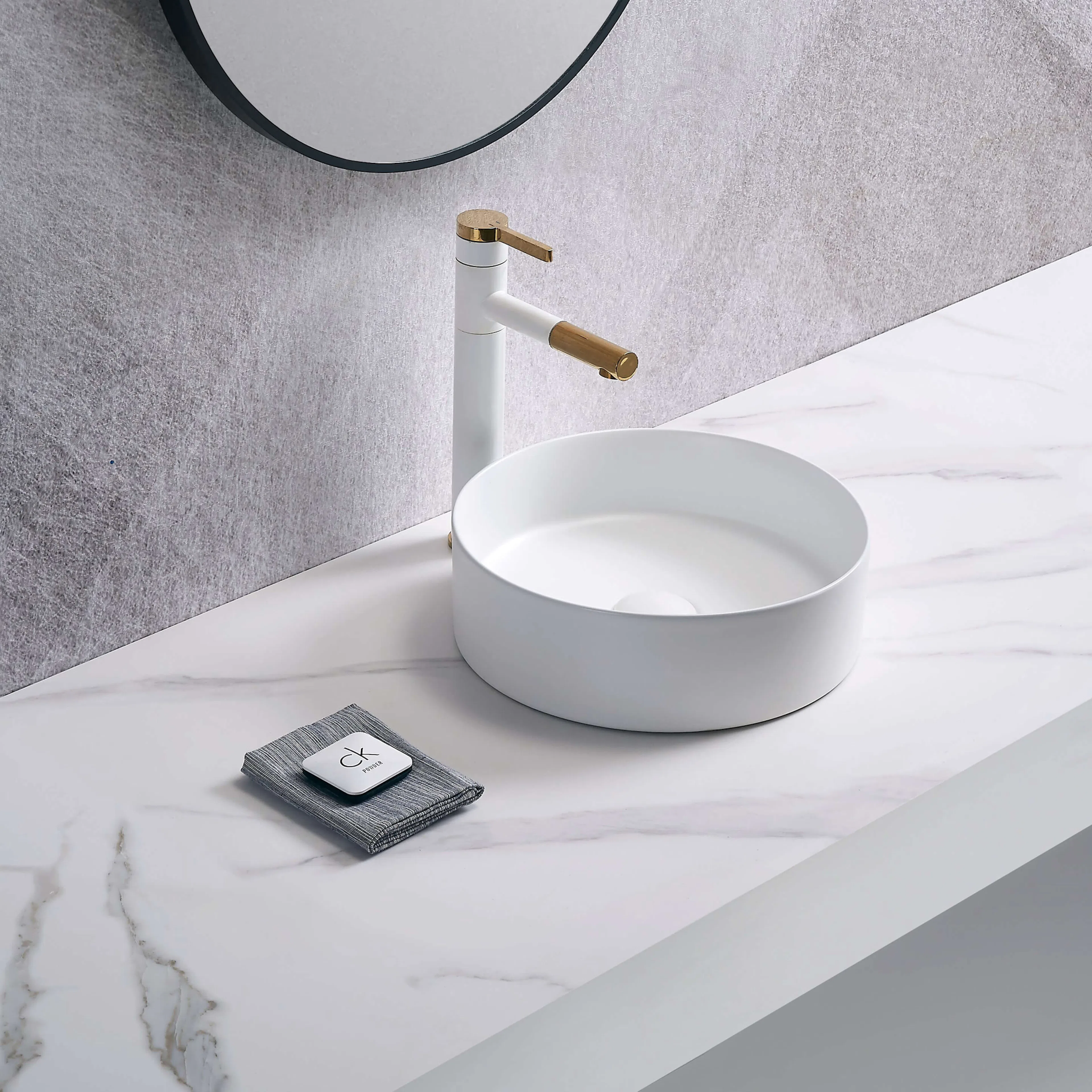 Tvättställ NOURK Runt Ovanpåliggande