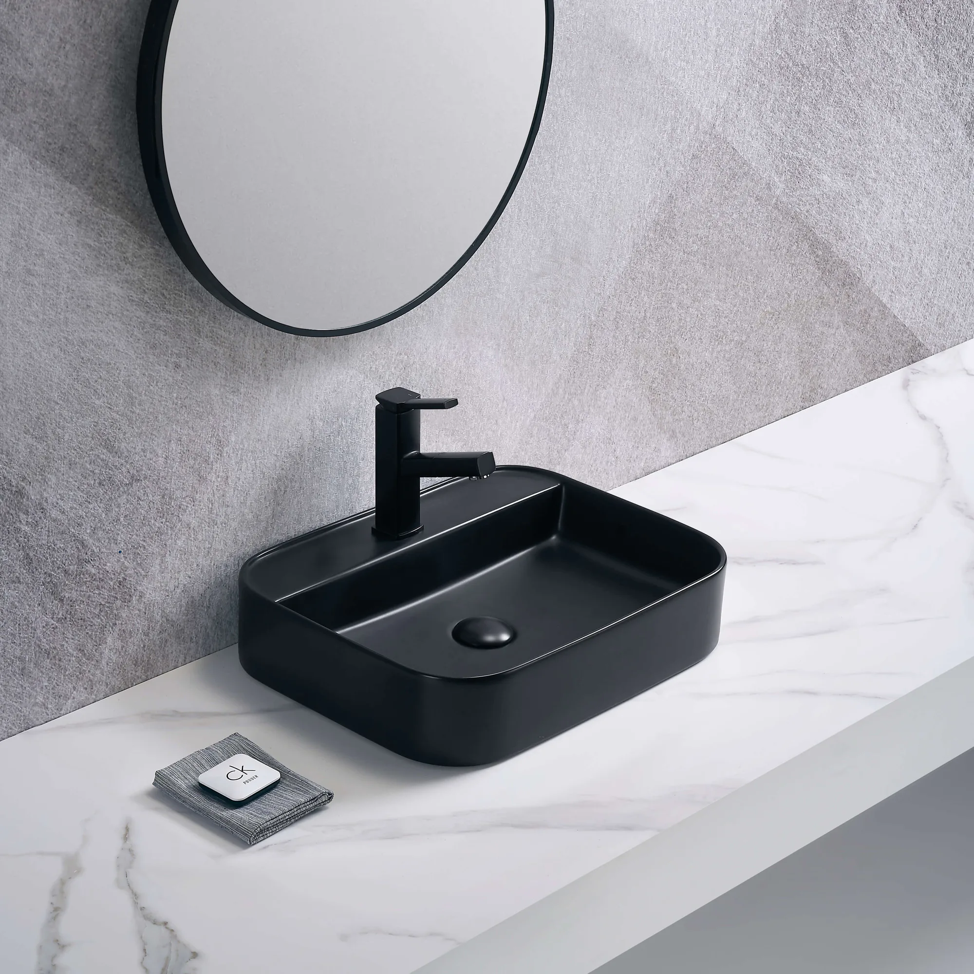 Tvättställ NOURK Rektangulärt Vägghängt/Ovanpåliggande