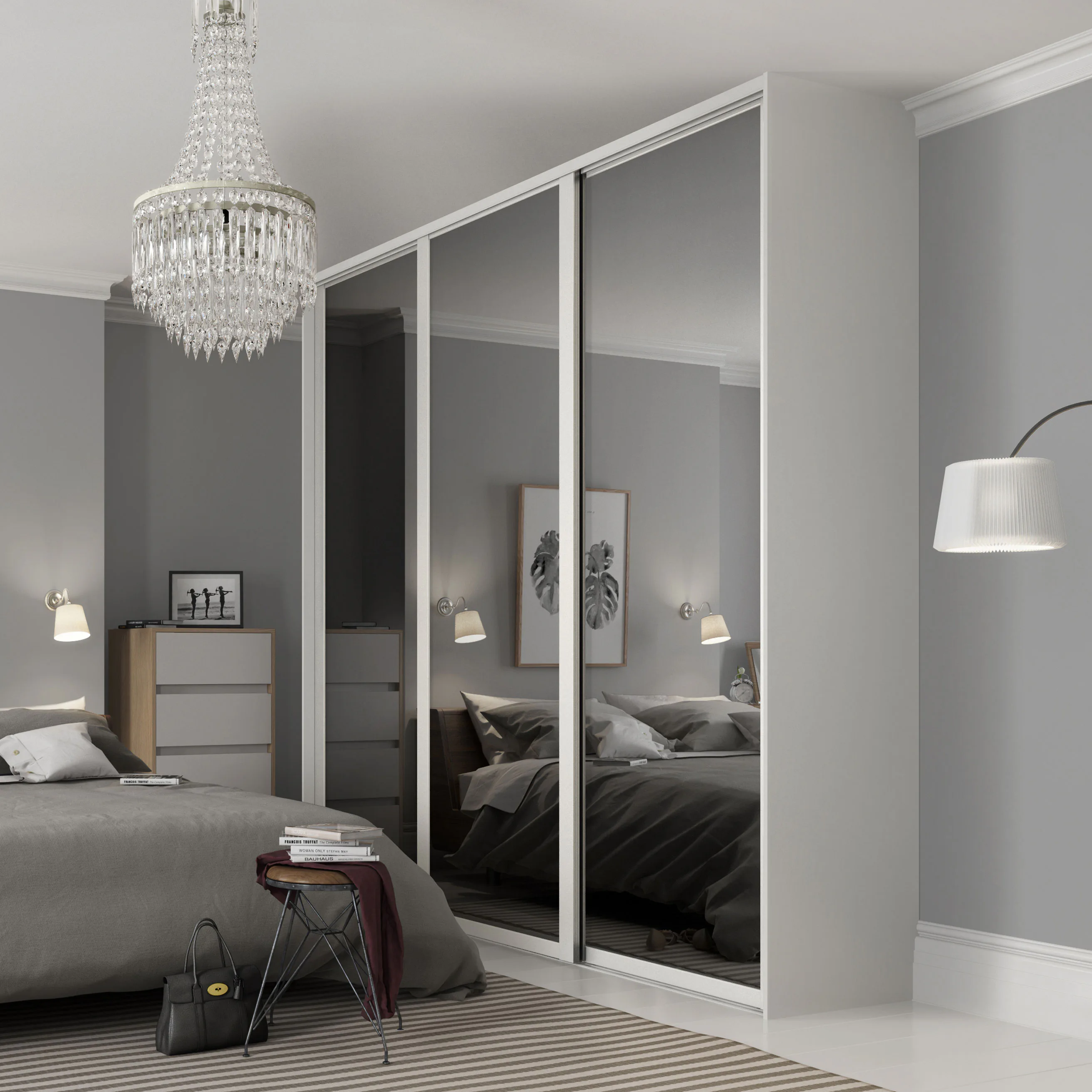 Skjutdörr Lundbergs Nordic Spegel