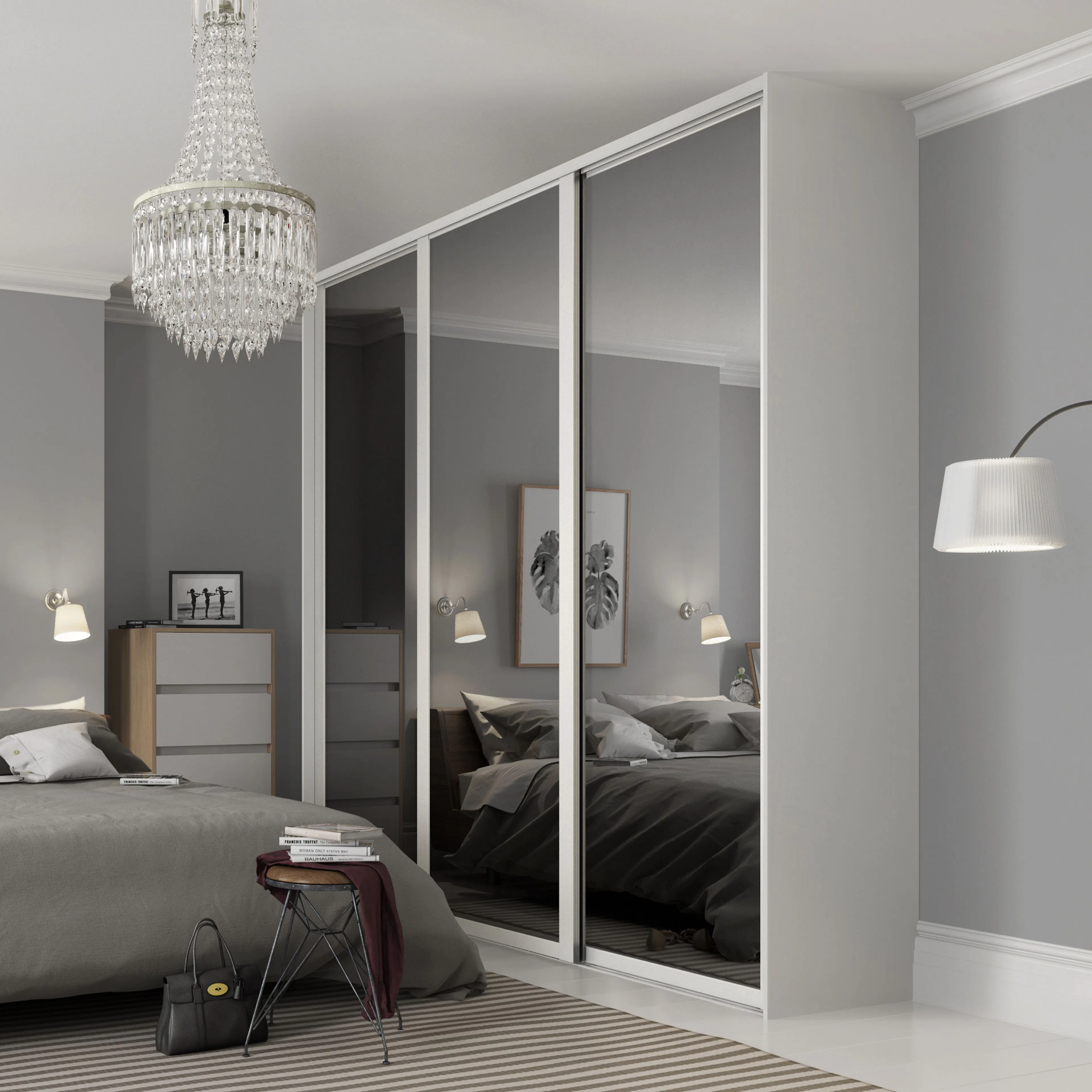 Skjutdörr Lundbergs Nordic Spegel