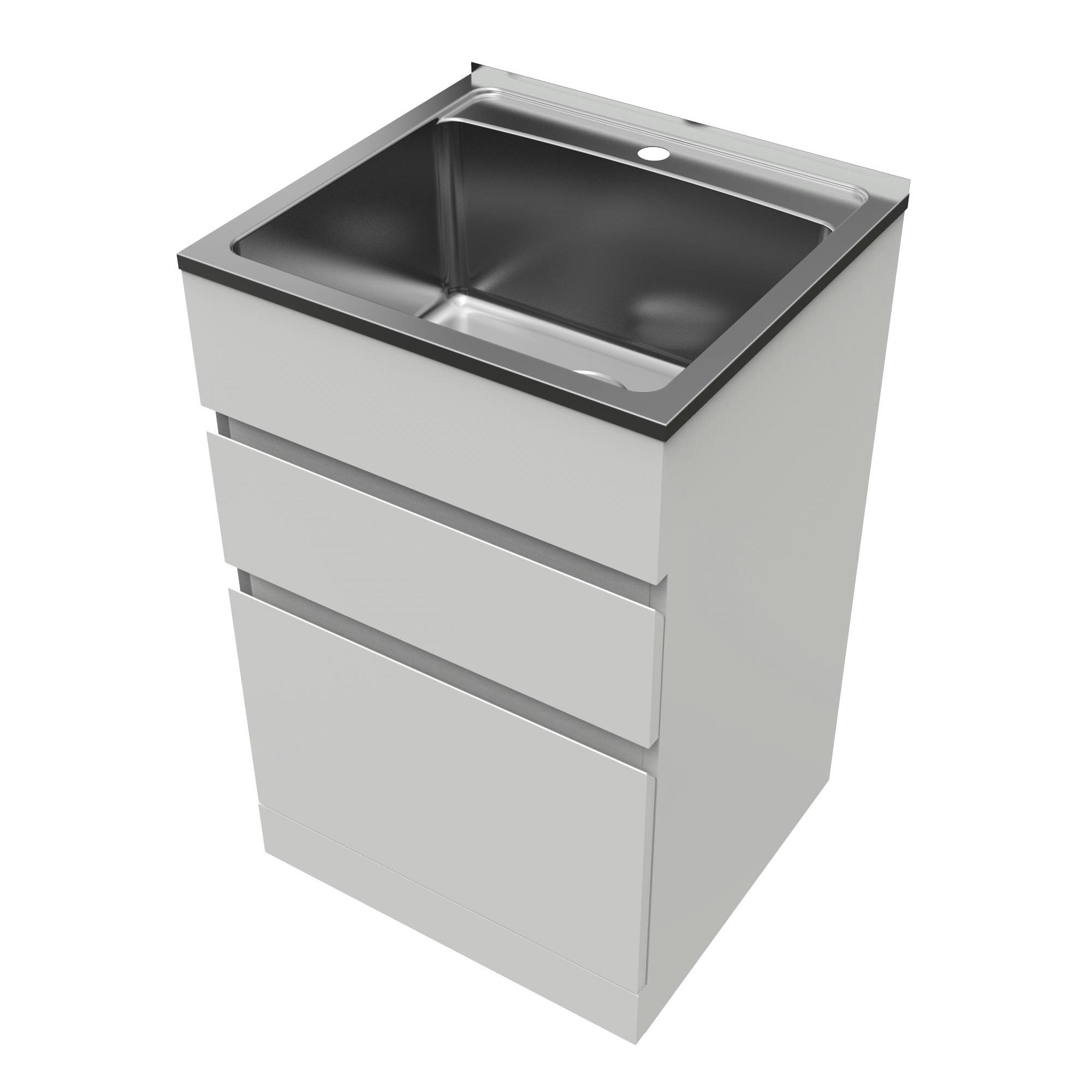 Tvättbänk Nordic Tech NTB5 Bänkskåp för Tvättstuga med Lådor & Blandarhål