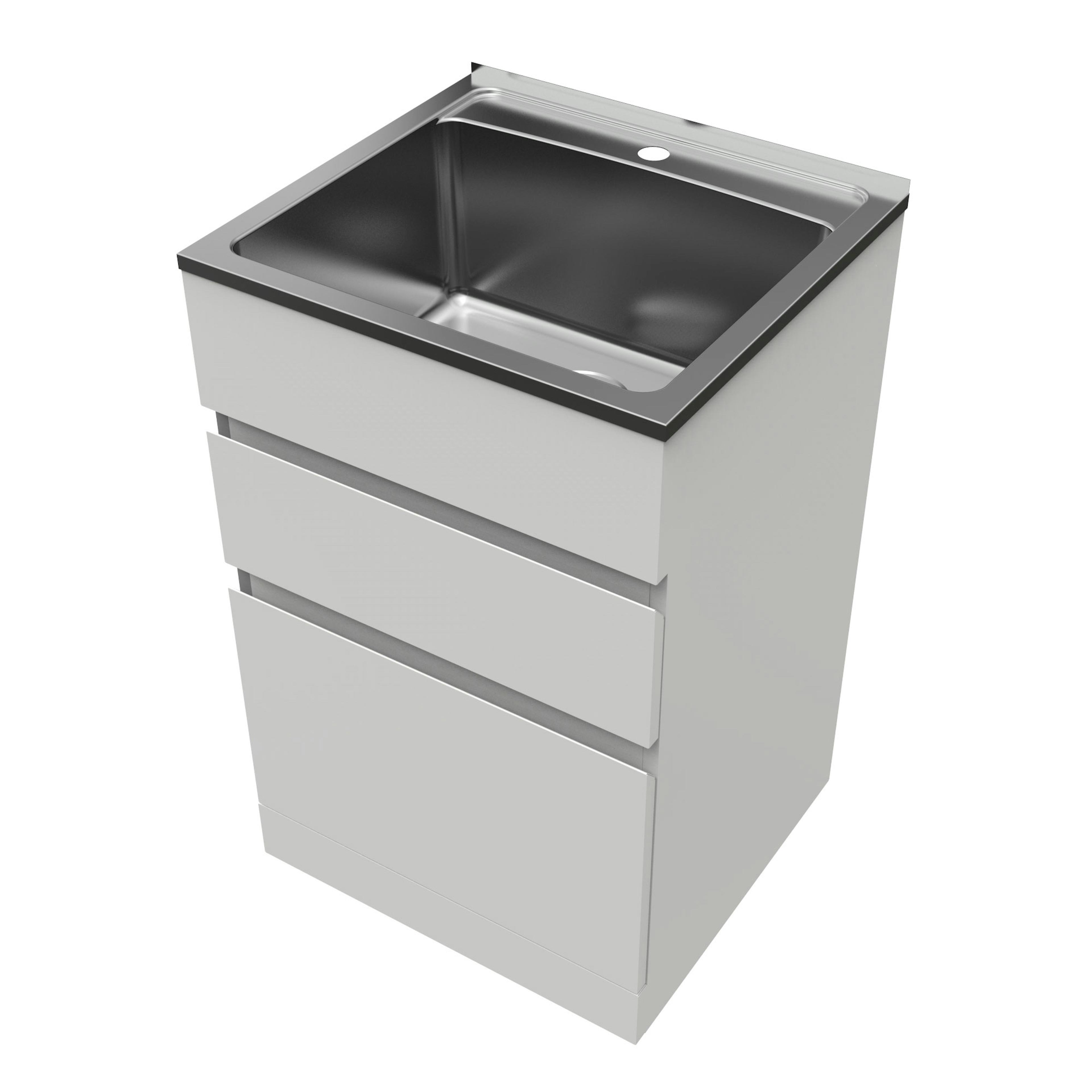 Tvättbänk Nordic Tech NTB5 Bänkskåp för Tvättstuga med Lådor & Blandarhål