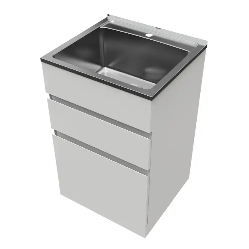 Tvättbänk Nordic Tech NTB5 Bänkskåp för Tvättstuga med Lådor & Blandarhål