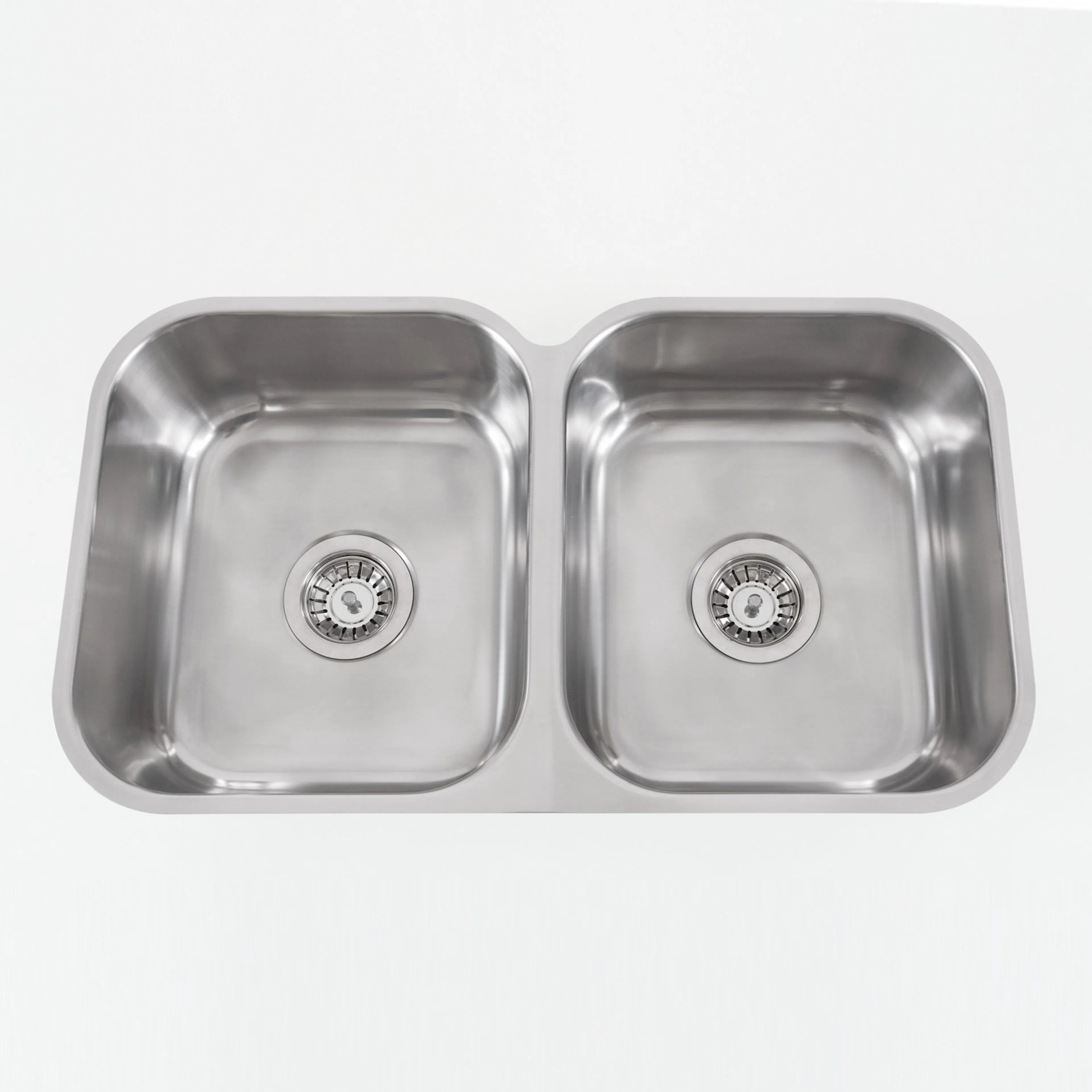 Diskho Nordic Tech NU-Serien Rostfri Dubbel med Korgventil & Vattenlås