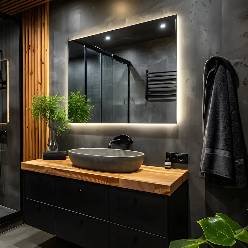 Spegel Vidi Oblong med LED-belysning