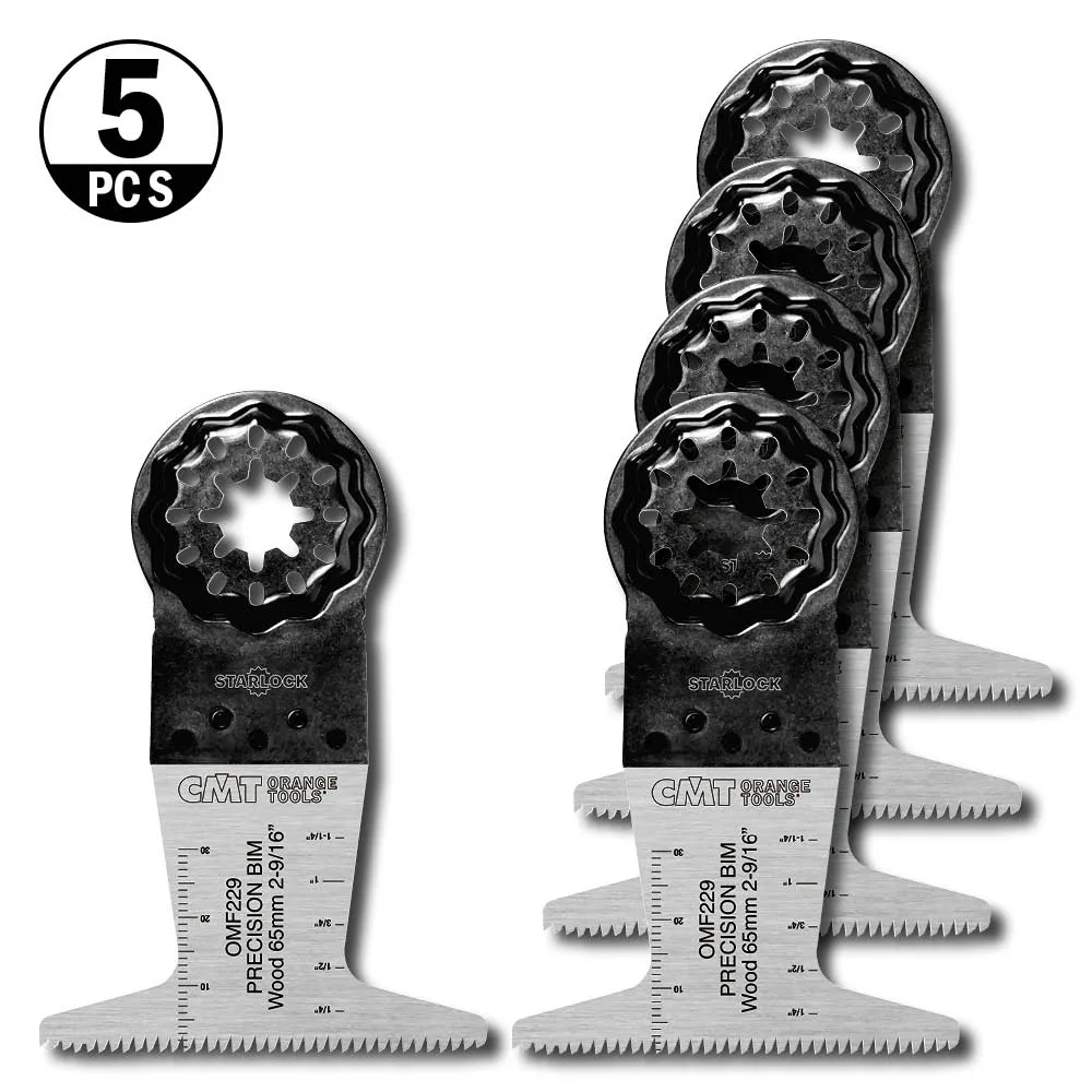 Starlock CMT Orange Tools 65x50mm BIM Trä 5 st OMF229-X5