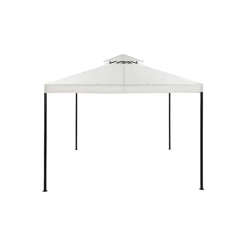 Paviljong Comfort Garden Bermuda, Trädgårdspaviljong 3x3 m, Naturvit, Stål