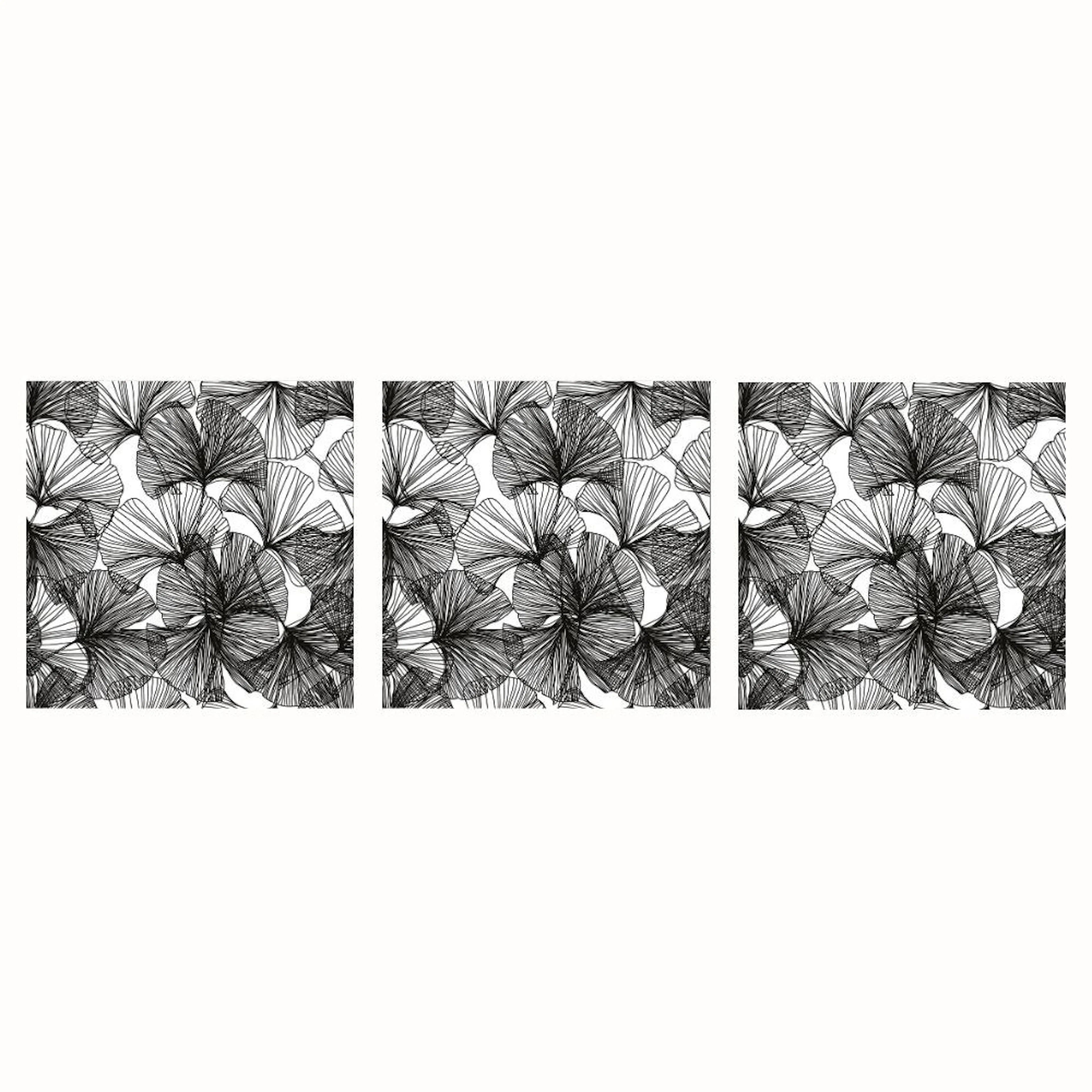 Servett Paperproducts Design Ginko 33x33 cm Svart 3 st 20-pack