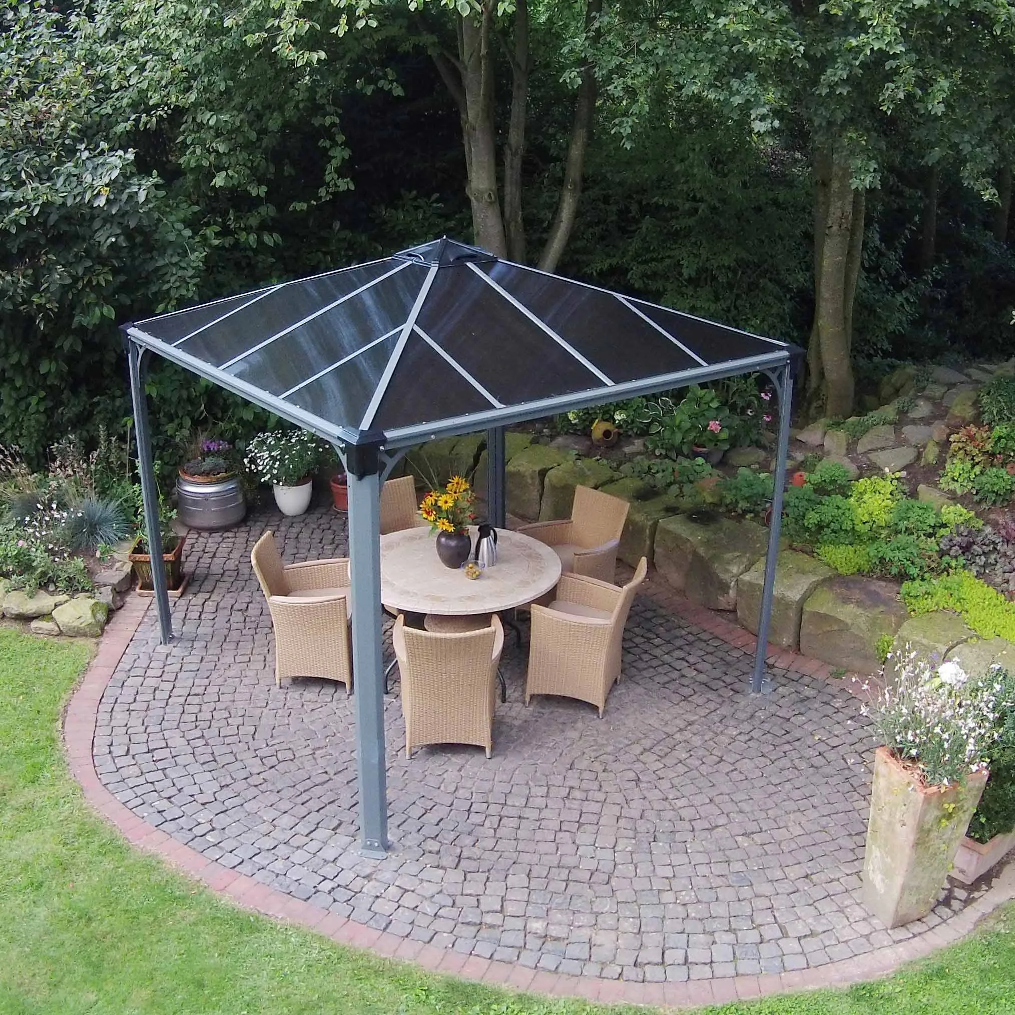 Pergola gop Palermo 3000 9 m² med Takventil