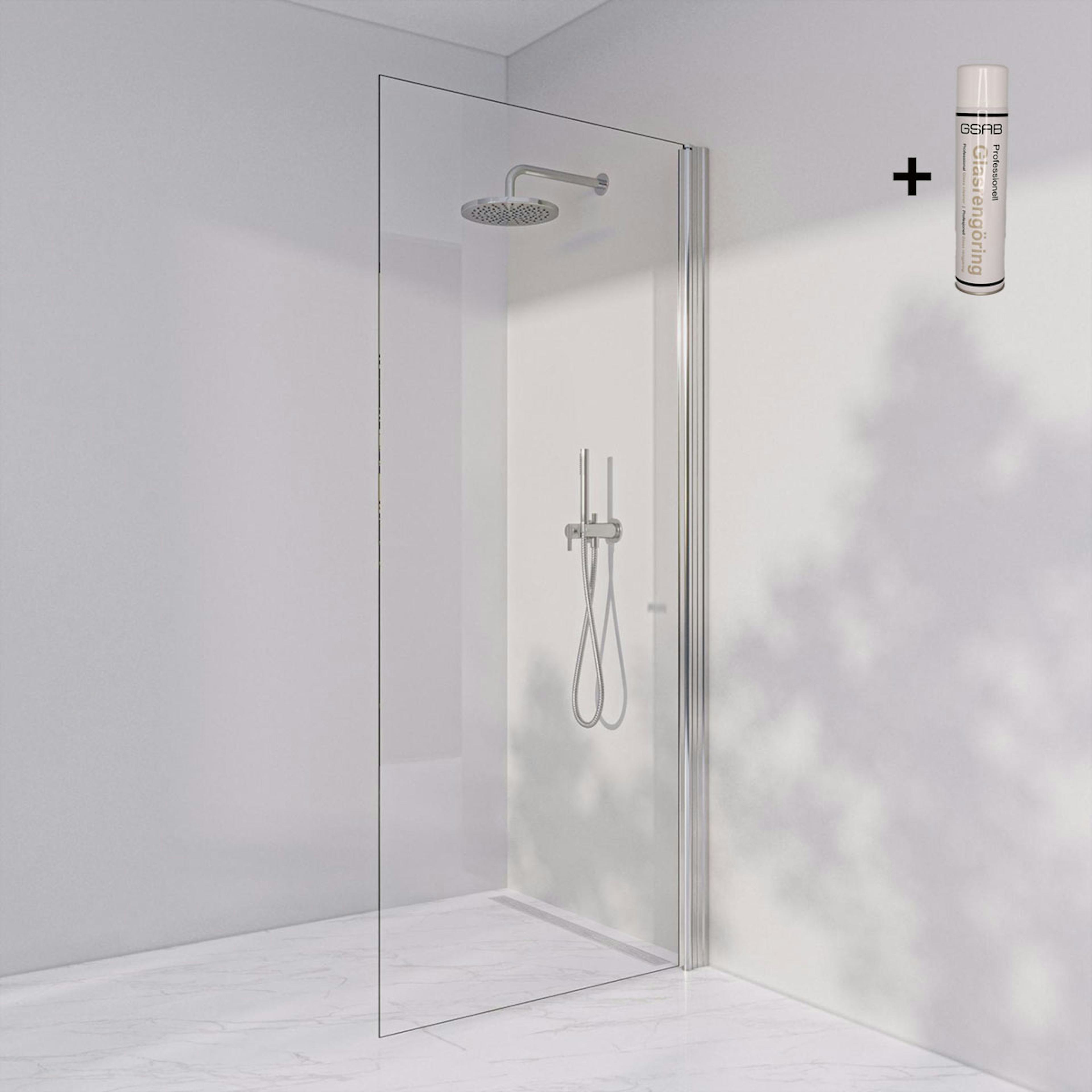 Duschvägg Invitrea Prime PH2 med Glasrengöring