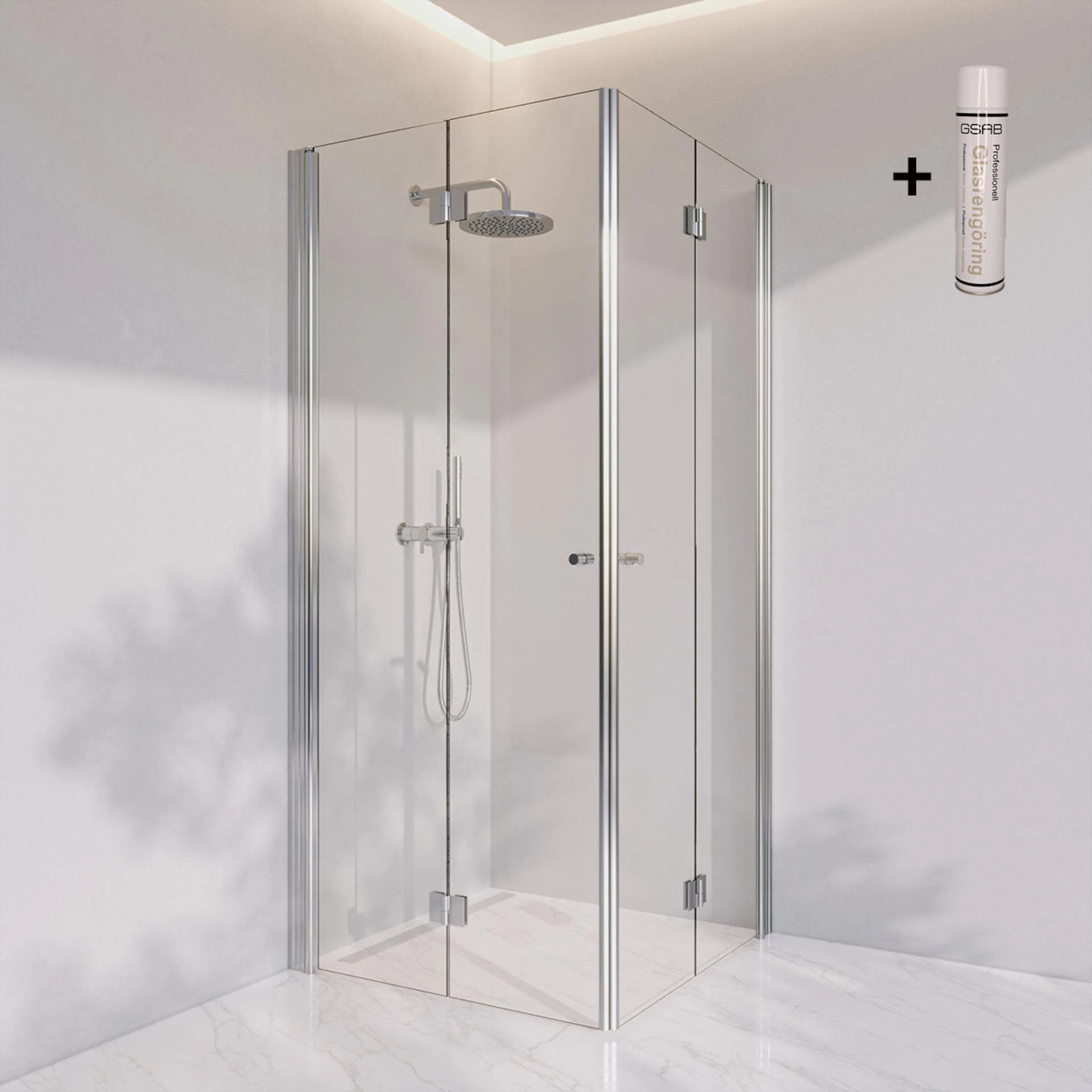 Duschhörn Invitrea Prime PH33 med Glasrengöring