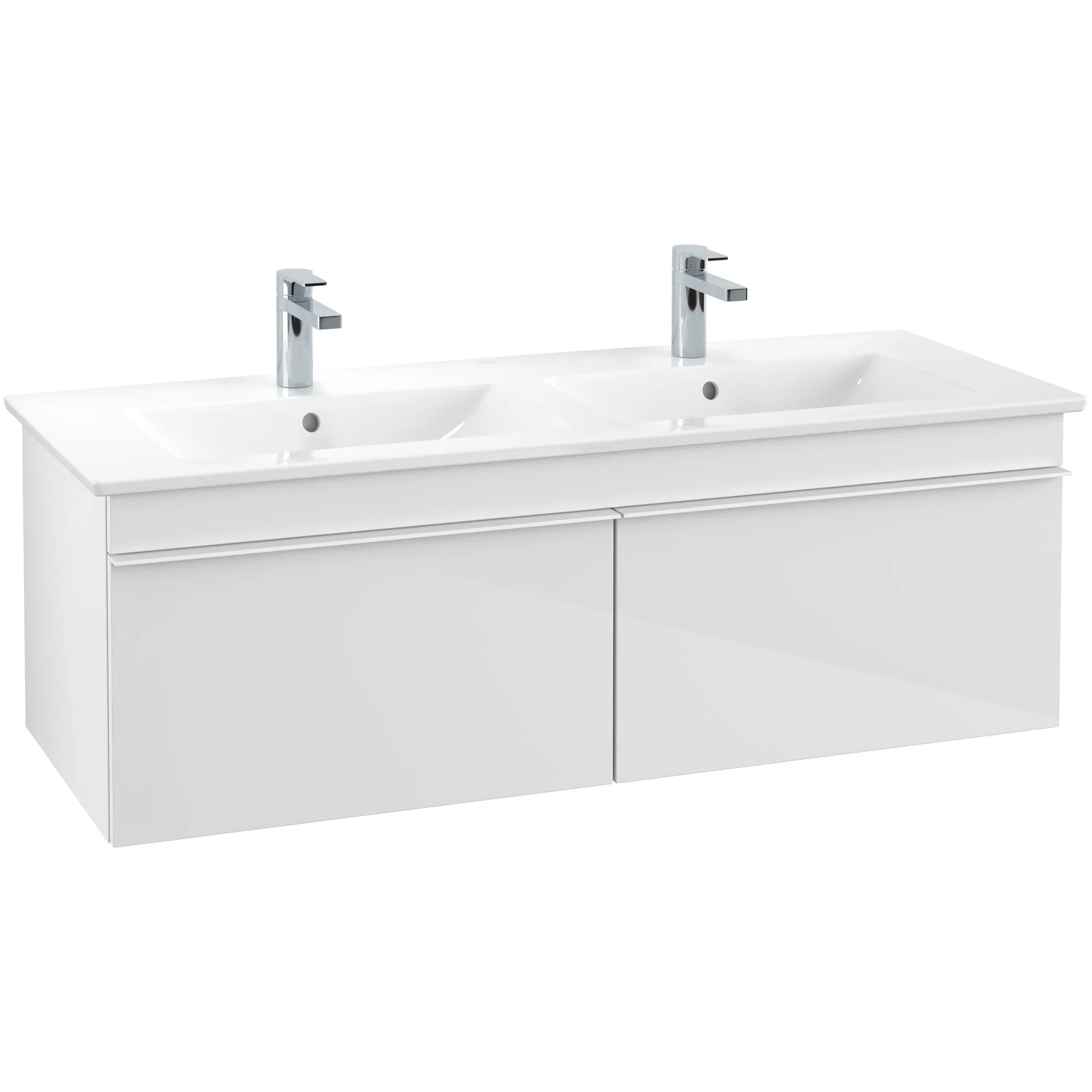 Tvättställsskåp Villeroy & Boch Venticello 125 cm med 2 Lådor för Dubbla Tvättställ