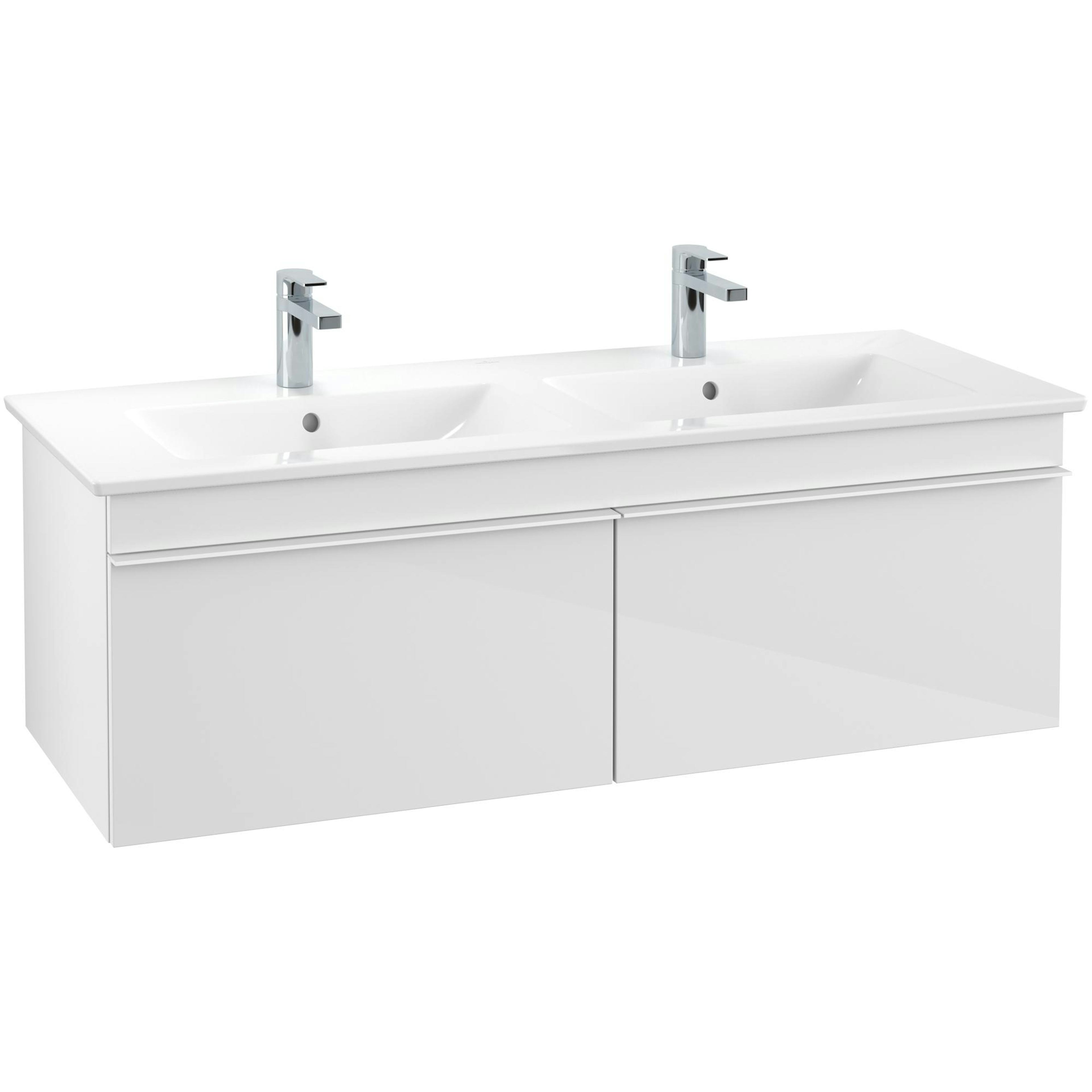 Tvättställsskåp Villeroy & Boch Venticello 125 cm med  2 Lådor för Dubbla Tvättställ