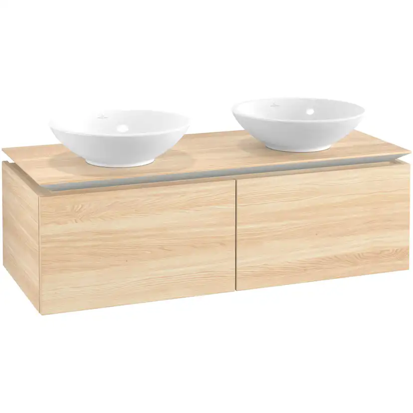 Tvättställsskåp Villeroy & Boch Legato Kompakt 1200 med 2 Lådor för Två Ytmonterade Tvättställ