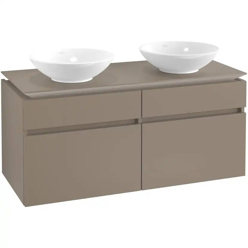 Tvättställsskåp Villeroy & Boch Legato 1200 med 4 Lådor för Två Ytmonterade Tvättställ