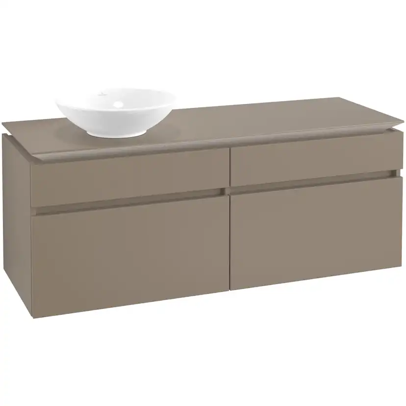 Tvättställsskåp Villeroy & Boch Legato 1400 med 4 Lådor för Ocentrerat Ytmonterat Tvättställ