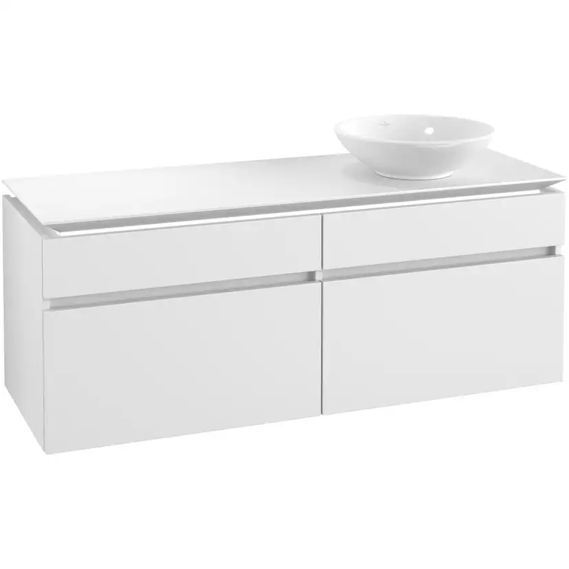 Tvättställsskåp Villeroy & Boch Legato 1400 med 4 Lådor för Ocentrerat Ytmonterat Tvättställ