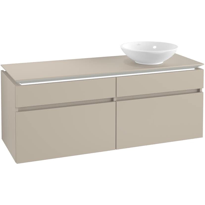 Tvättställsskåp Villeroy & Boch Legato 1400 med 4 Lådor för Ocentrerat Ytmonterat Tvättställ