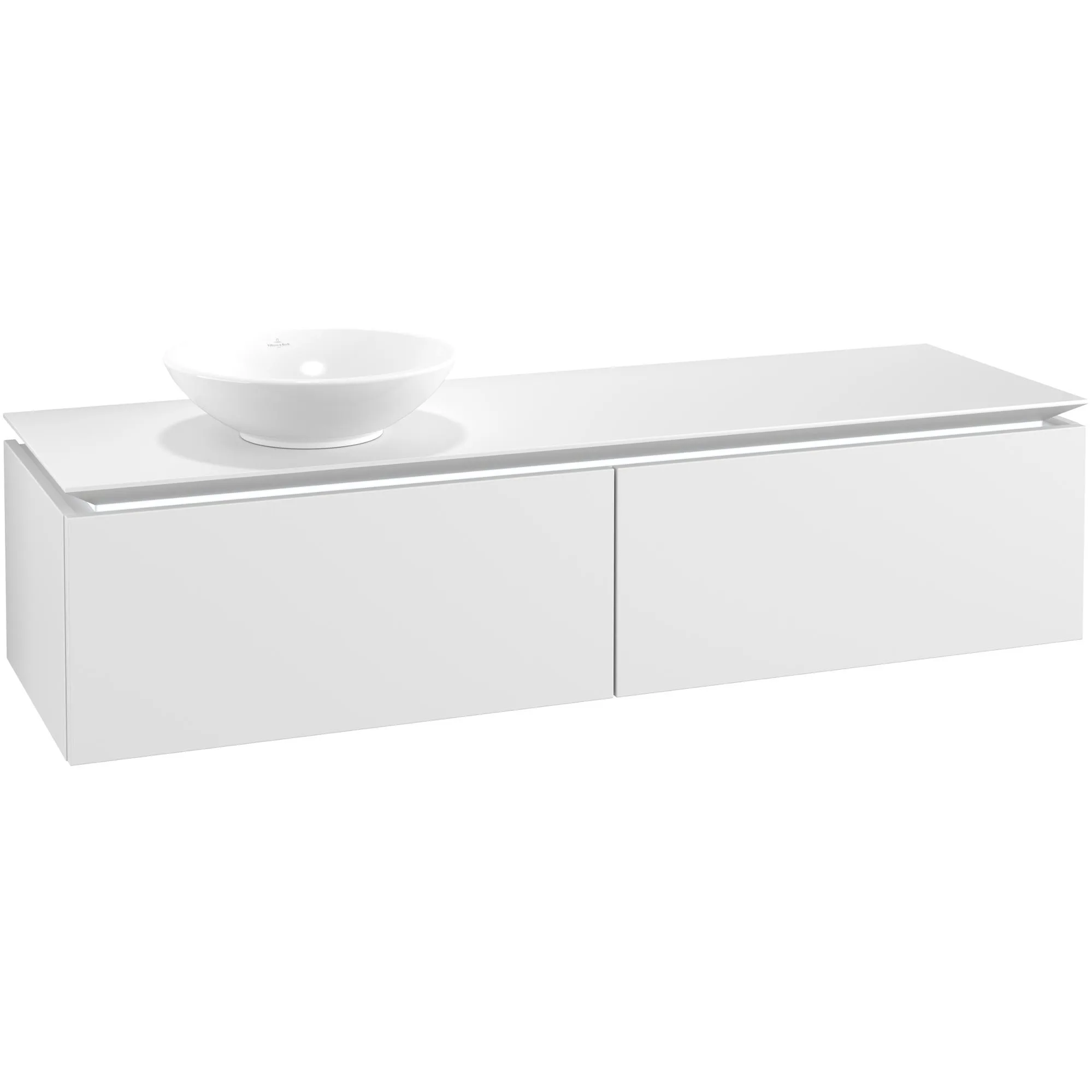 Tvättställsskåp Villeroy & Boch Legato Kompakt 1600 med 2 Lådor för Ocentrerat Ytmonterat Tvättställ från Övriga V&B Serier