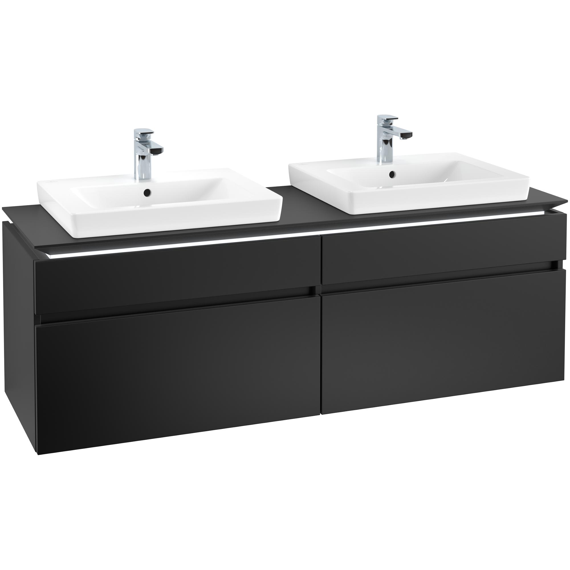 Tvättställsskåp Villeroy & Boch Legato 1600 med 4 Lådor för Två Tvättställ från Finion & Subway