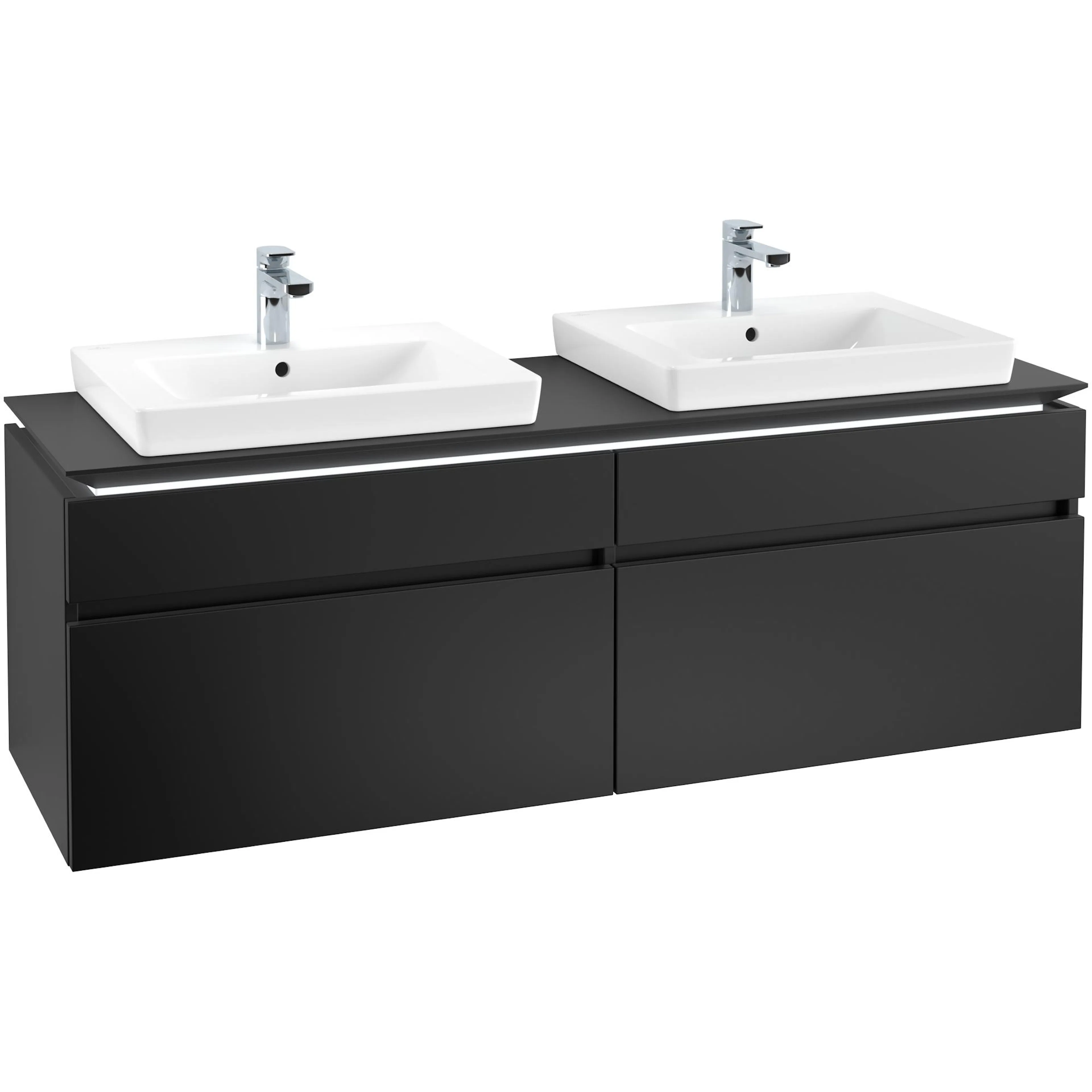 Tvättställsskåp Villeroy & Boch Legato 1600 med 4 Lådor för Två Tvättställ från Finion & Subway