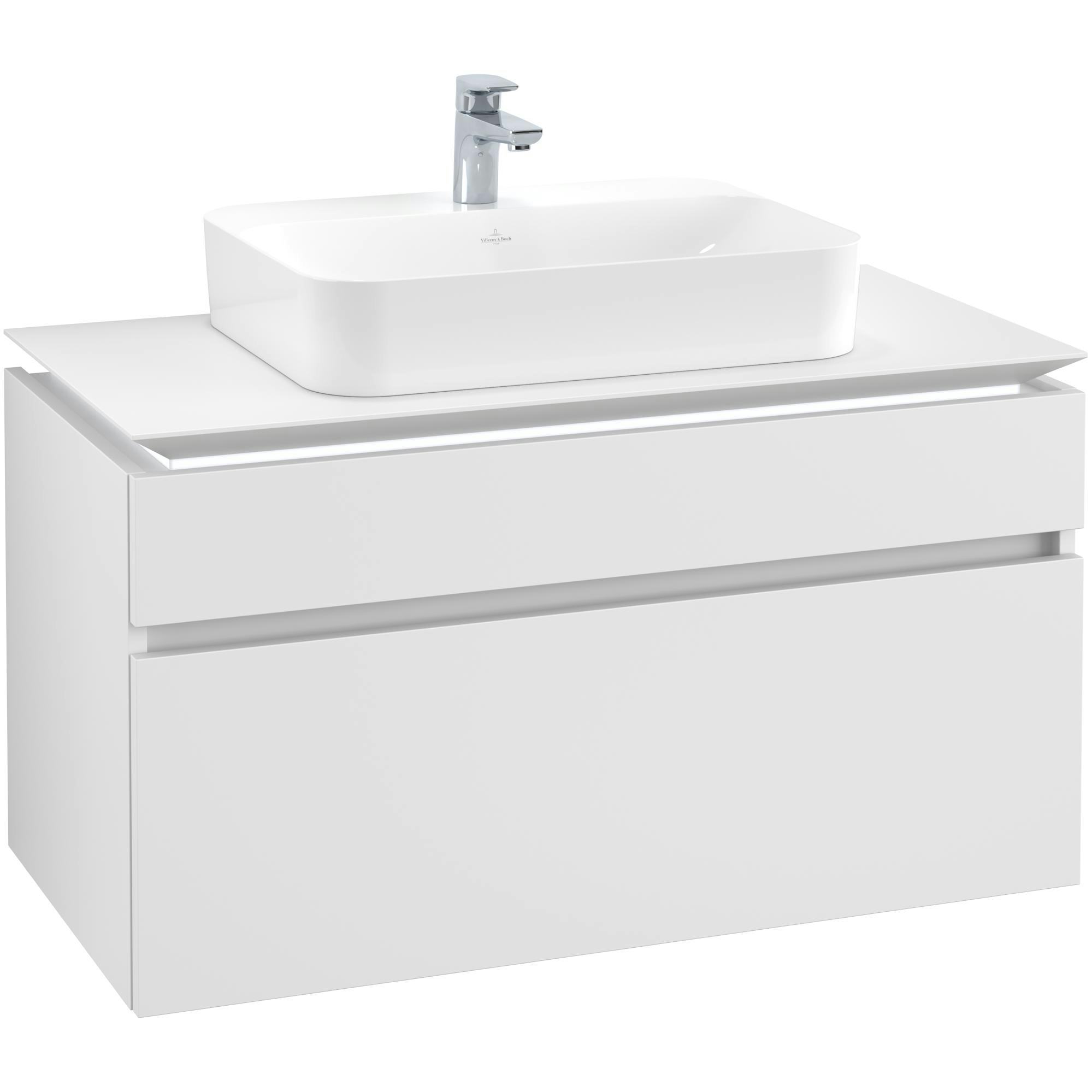 Tvättställsskåp Villeroy & Boch Legato med 2 Lådor för Ytmonterat Tvättställ från Finion & Memento