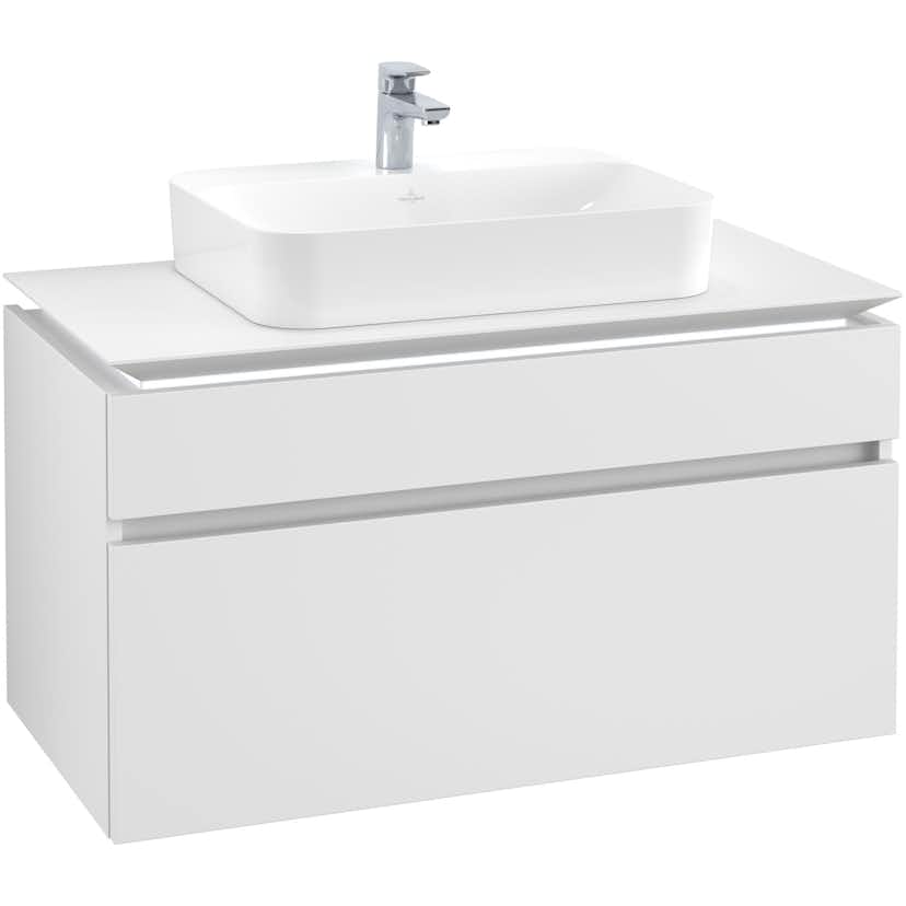 Tvättställsskåp Villeroy & Boch Legato med 2 Lådor för Ytmonterat Tvättställ från Finion & Memento