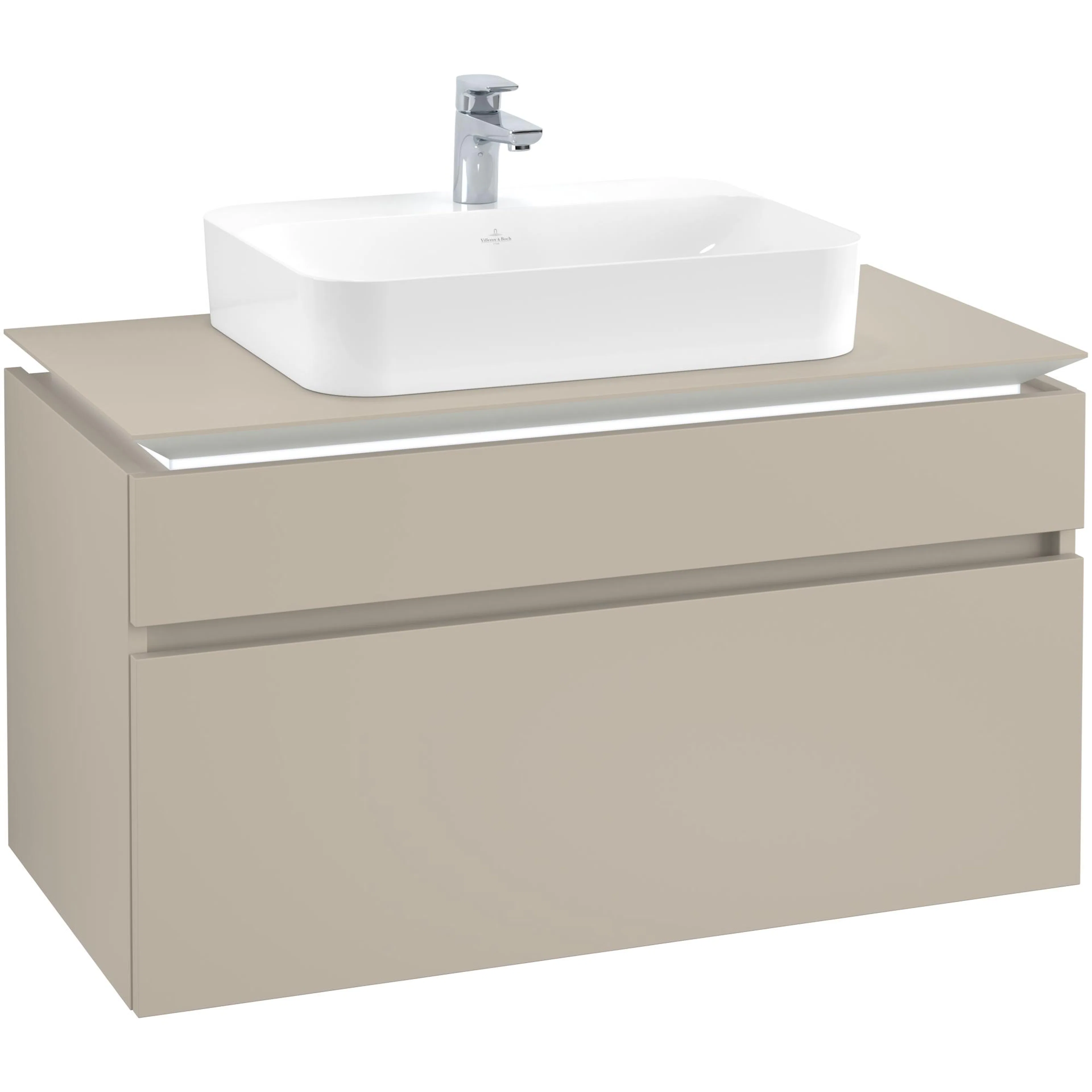 Tvättställsskåp Villeroy & Boch Legato med 2 Lådor för Ytmonterat Tvättställ från Finion & Memento