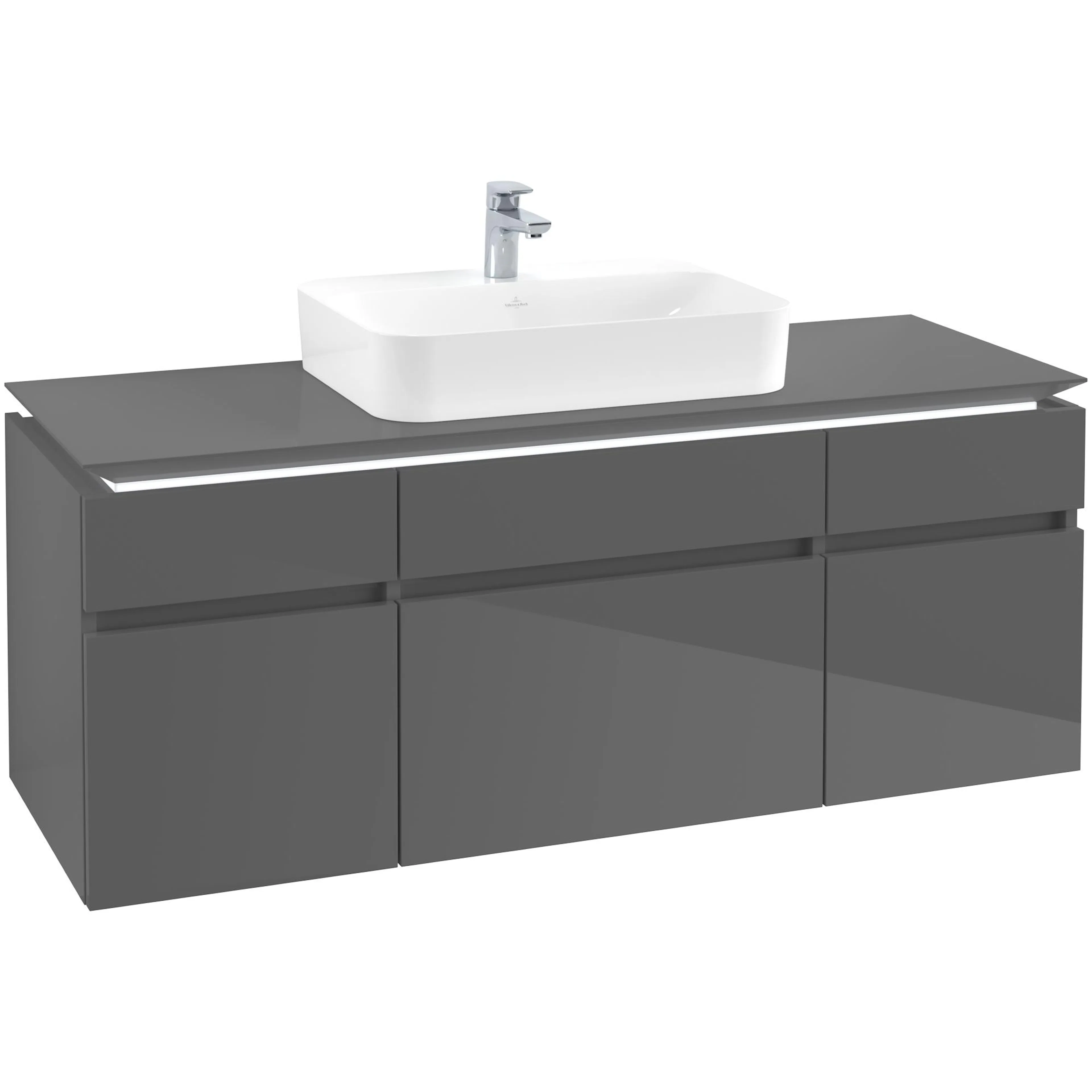 Tvättställsskåp Villeroy & Boch Legato med 5 Lådor för Ytmonterat Tvättställ från Finion & Memento