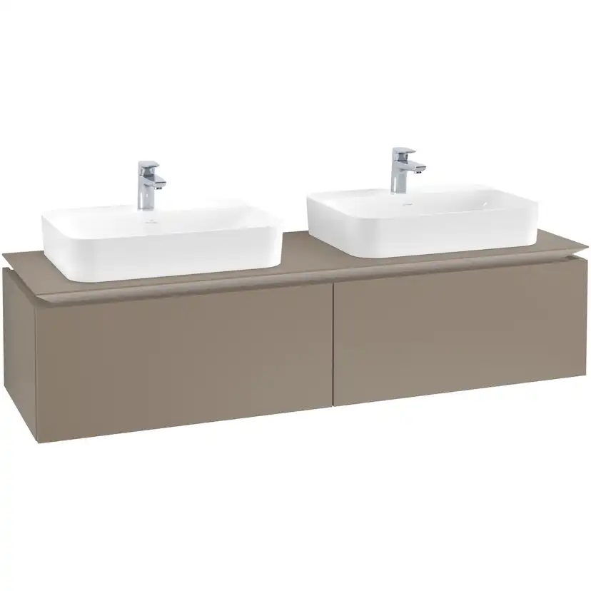 Tvättställsskåp Villeroy & Boch Legato Kompakt 1600 med 2 Lådor för Två Ytmonterade Tvättställ från Finion & Memento