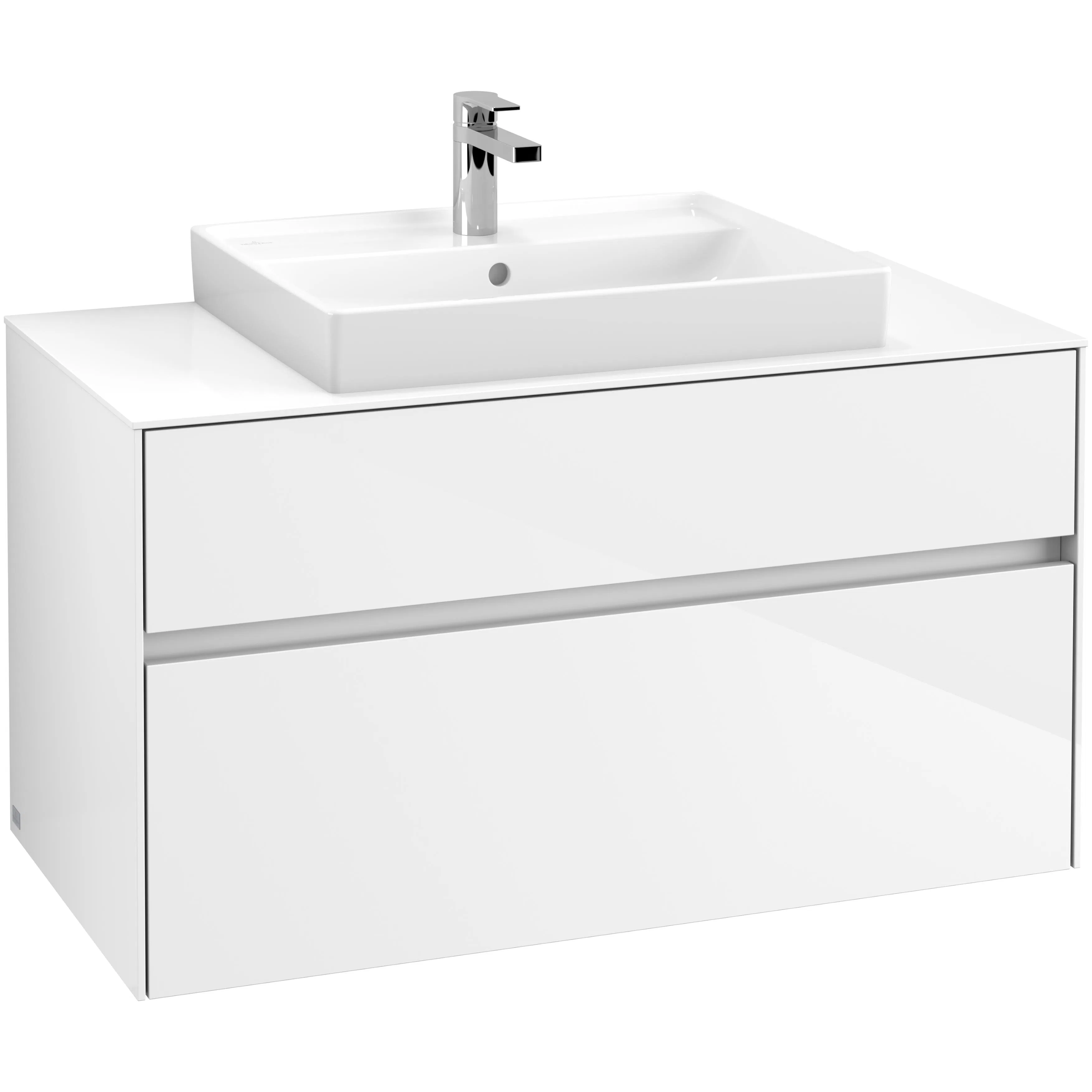 Tvättställsskåp Villeroy & Boch Collaro 100 cm med 2 Lådor för Ovanpåliggande Tvättställ