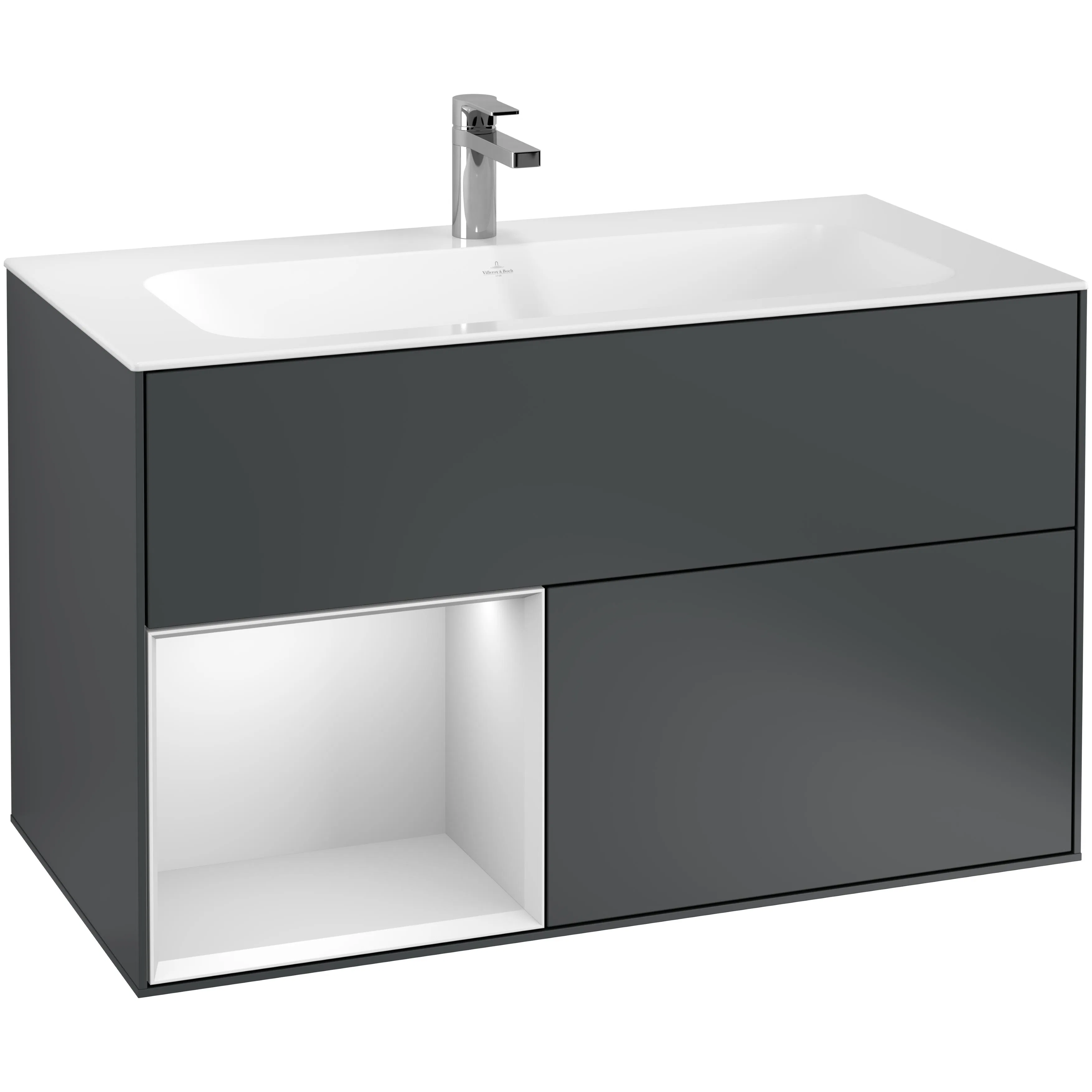 Tvättställsskåp Villeroy & Boch Finion med 2 Lådor och Hylla för Inbyggt Tvättställ