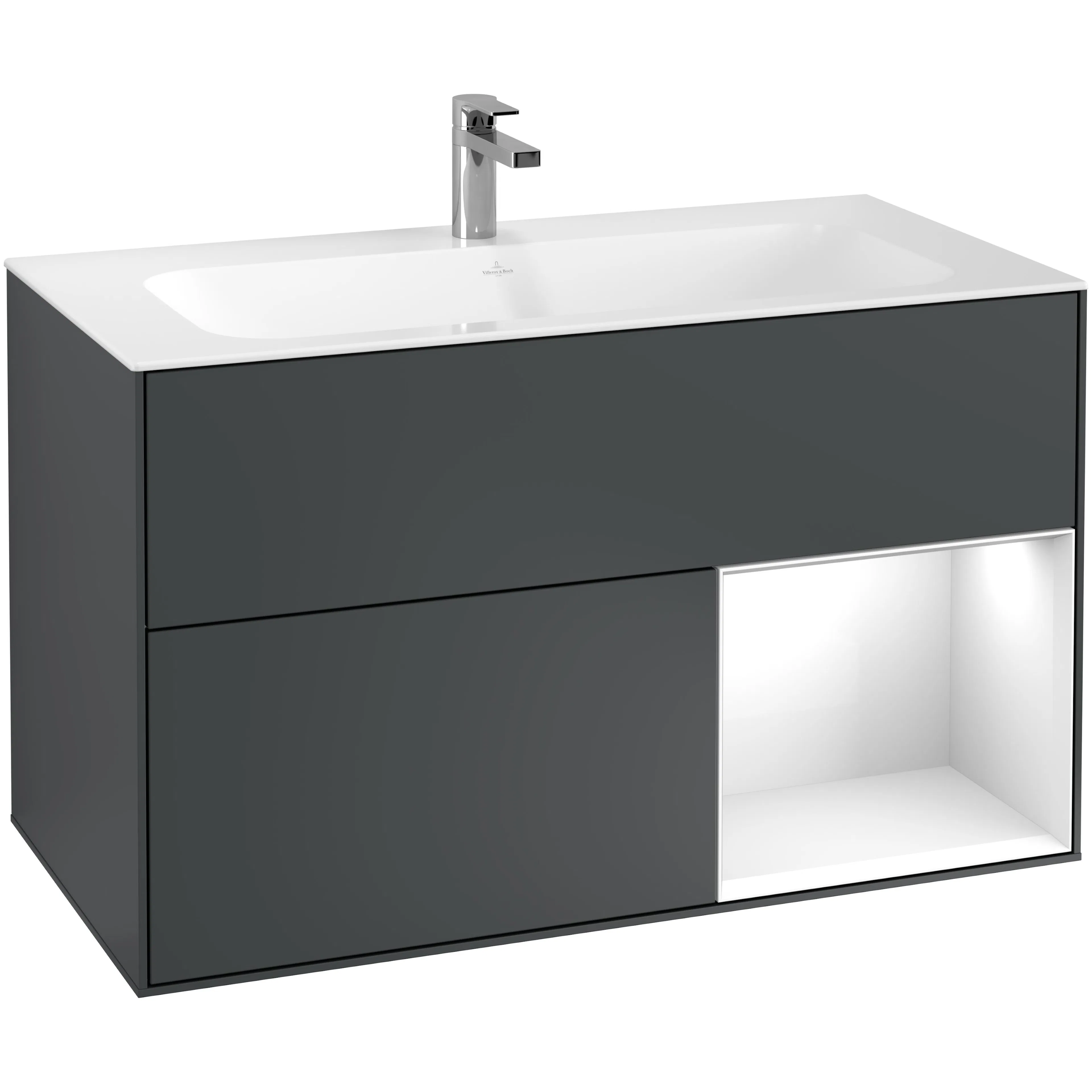 Tvättställsskåp Villeroy & Boch Finion med 2 Lådor och Hylla för Inbyggt Tvättställ