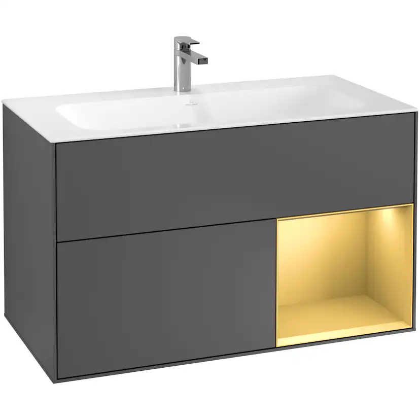 Tvättställsskåp Villeroy & Boch Finion med 2 Lådor och Hylla för Inbyggt Tvättställ