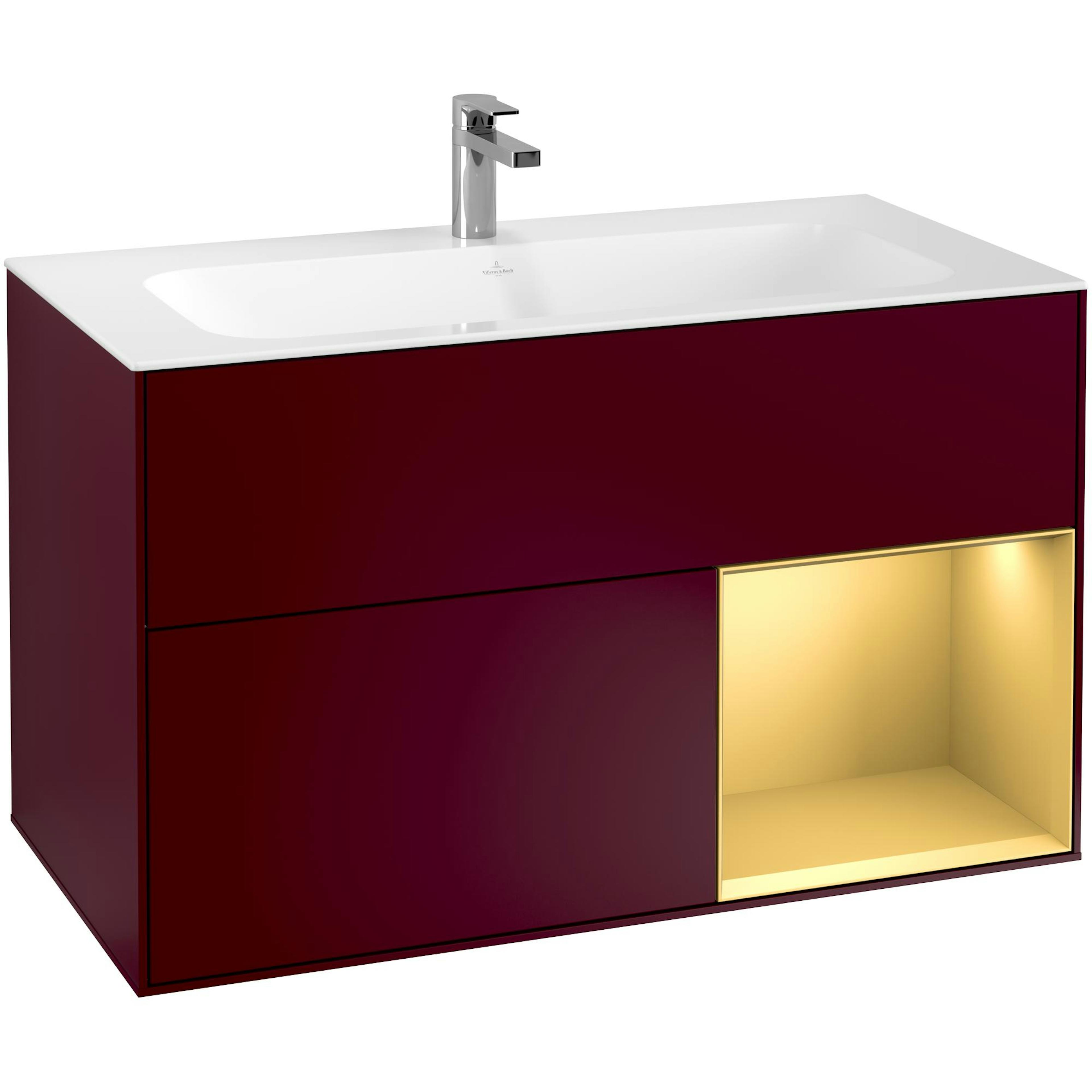 Tvättställsskåp Villeroy & Boch Finion med 2 Lådor och Hylla för Inbyggt Tvättställ