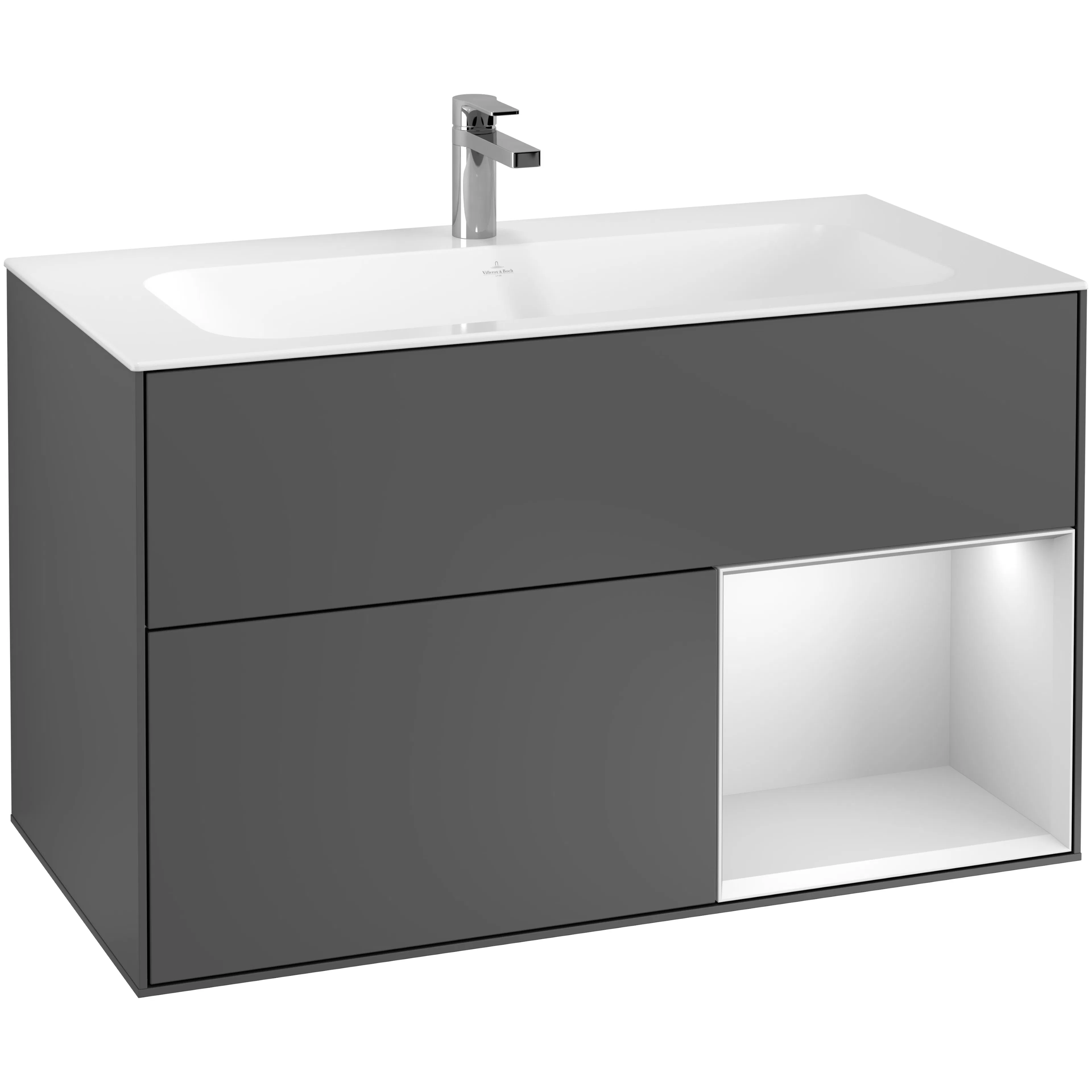 Tvättställsskåp Villeroy & Boch Finion med 2 Lådor och Hylla för Inbyggt Tvättställ