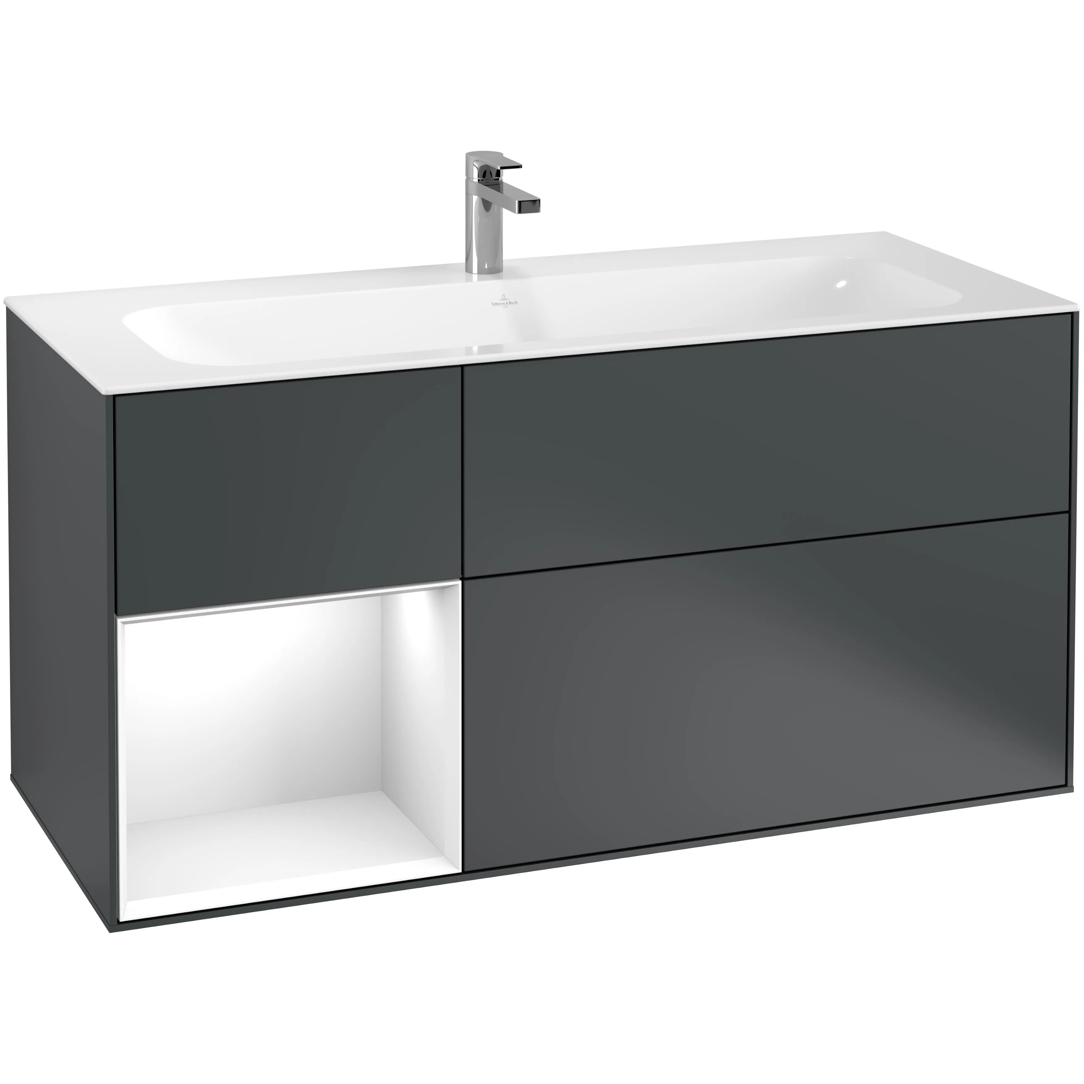 Tvättställsskåp Villeroy & Boch Finion med 3 Lådor och Hylla för Inbyggt Tvättställ