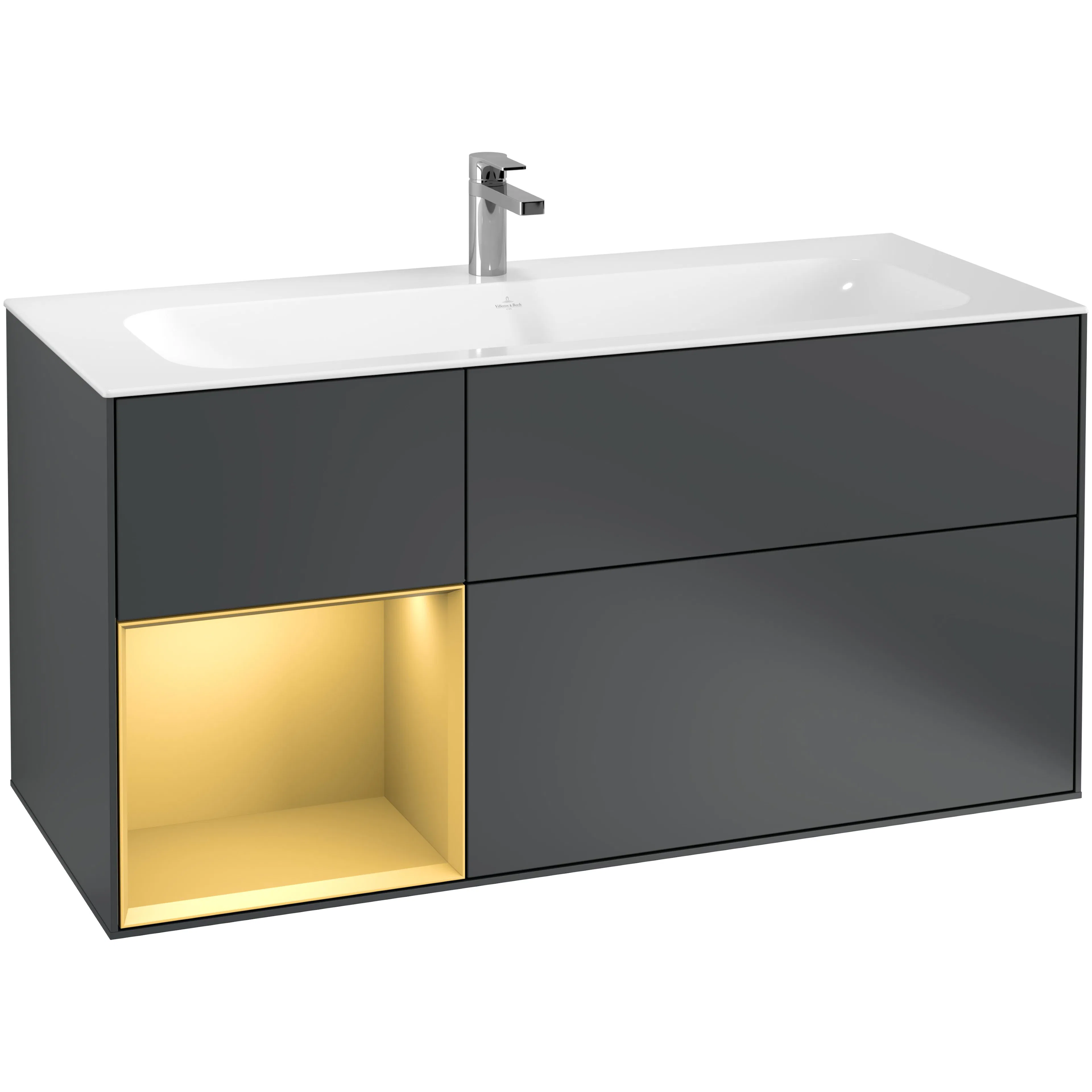 Tvättställsskåp Villeroy & Boch Finion med 3 Lådor och Hylla för Inbyggt Tvättställ