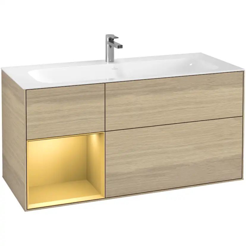 Tvättställsskåp Villeroy & Boch Finion med 3 Lådor och Hylla för Inbyggt Tvättställ