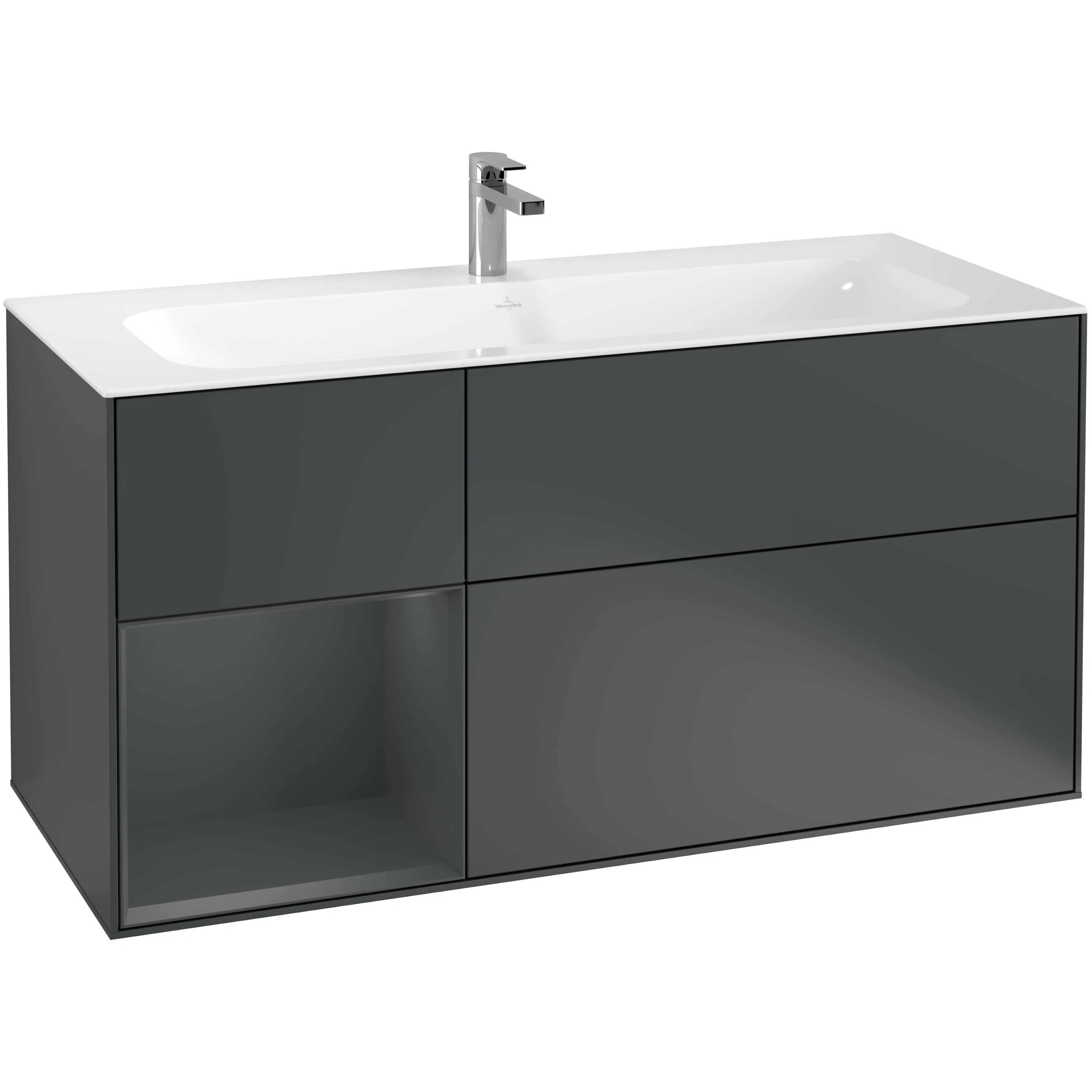 Tvättställsskåp Villeroy & Boch Finion med 3 Lådor och Hylla för Inbyggt Tvättställ