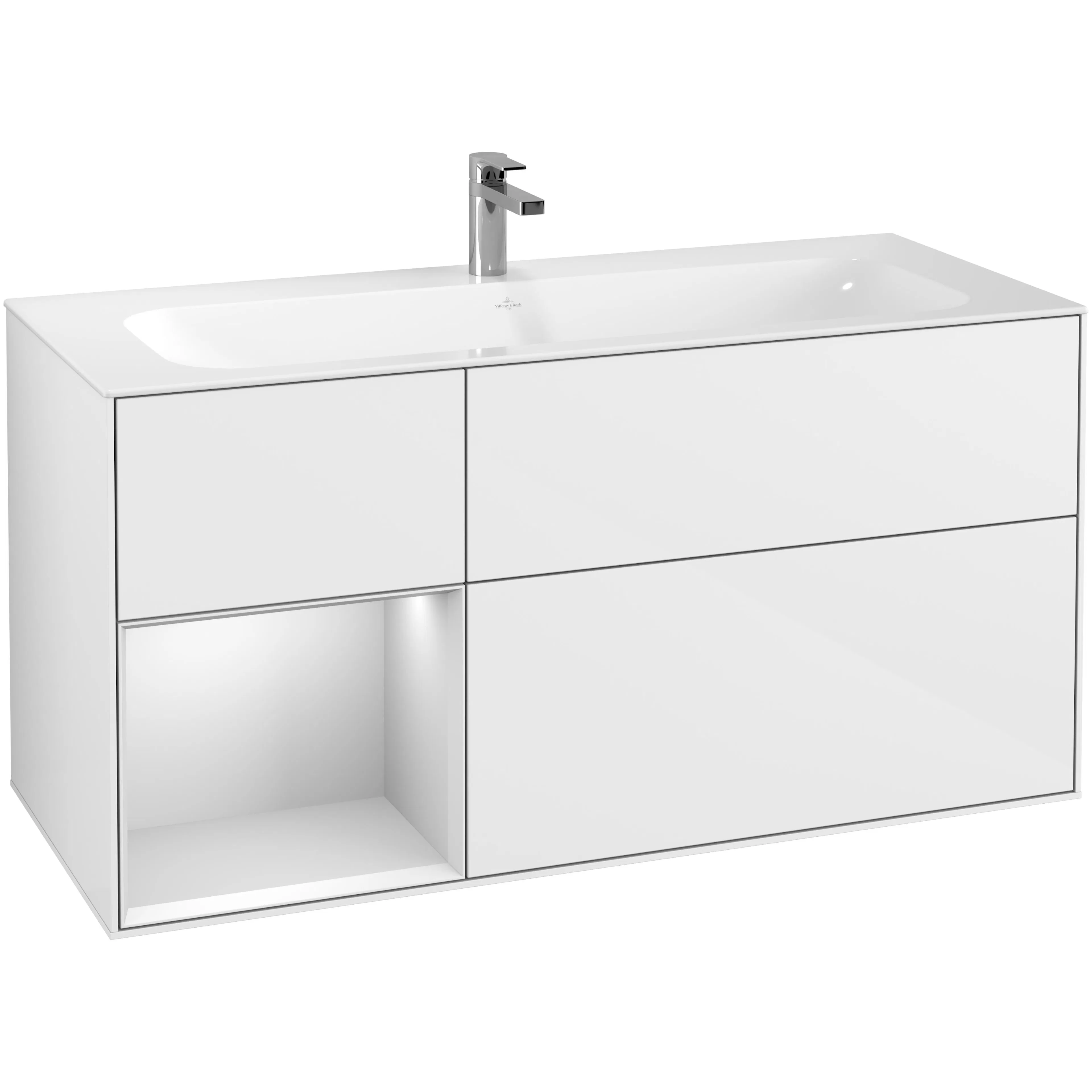 Tvättställsskåp Villeroy & Boch Finion med 3 Lådor och Hylla för Inbyggt Tvättställ